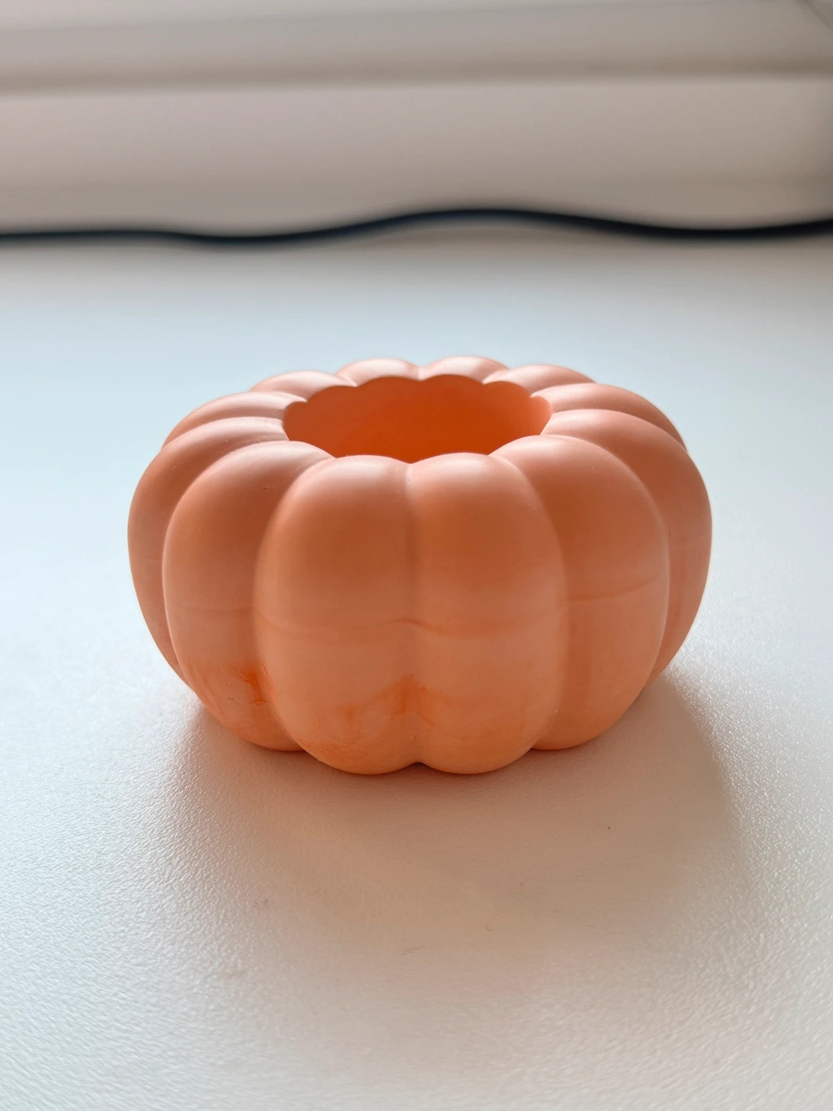 Świecznik podstawka na tealight dynia pumpkin autumn jesmonite gips polimerowy