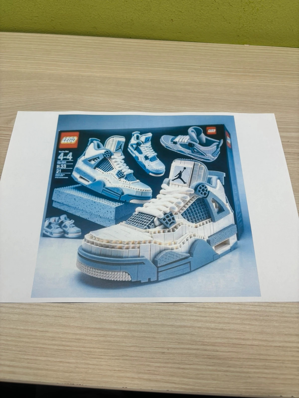 Plakat streetwearowy jordan4 x Lego