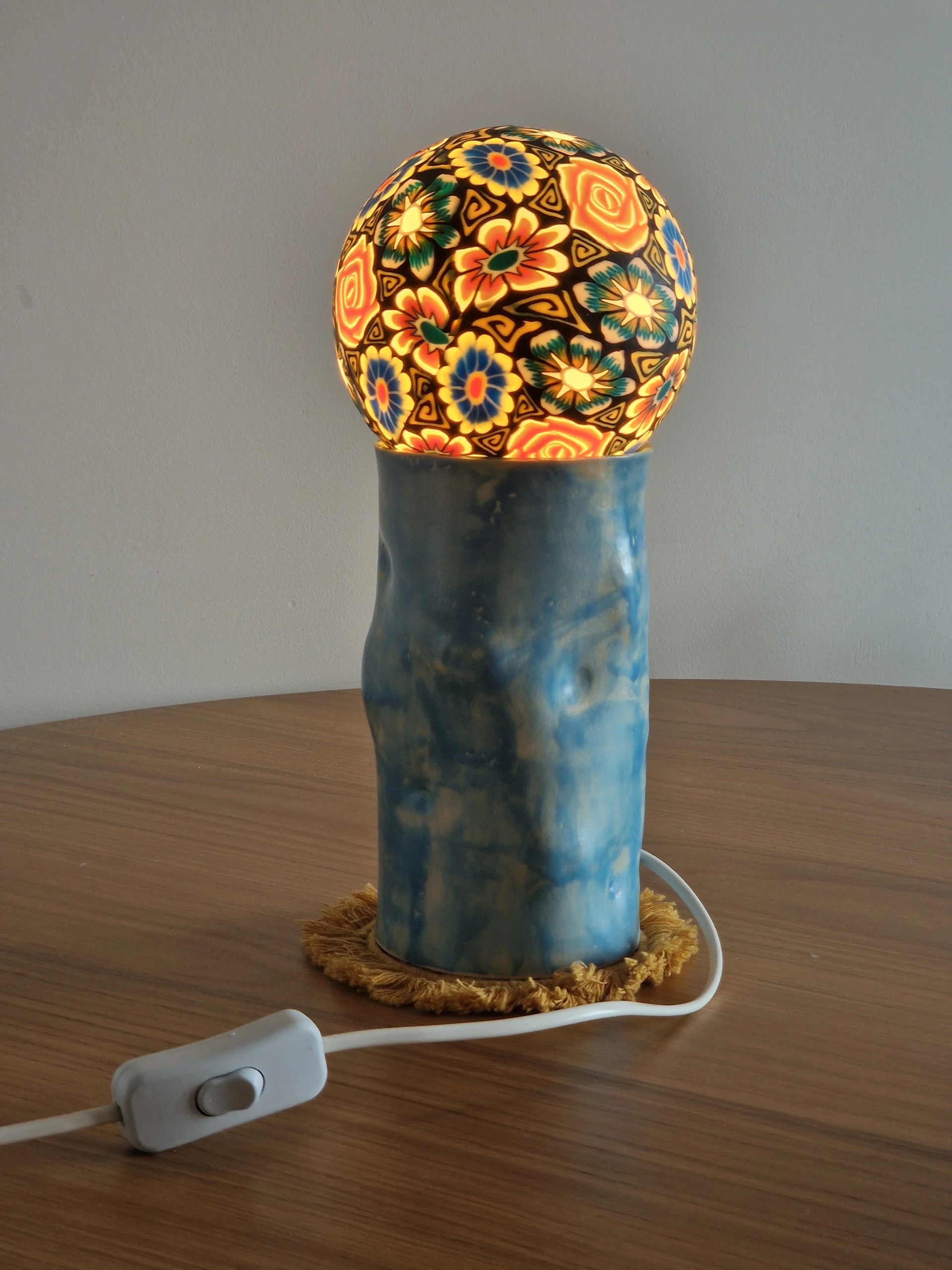 Lampa handmade ceramiczna 30 cm