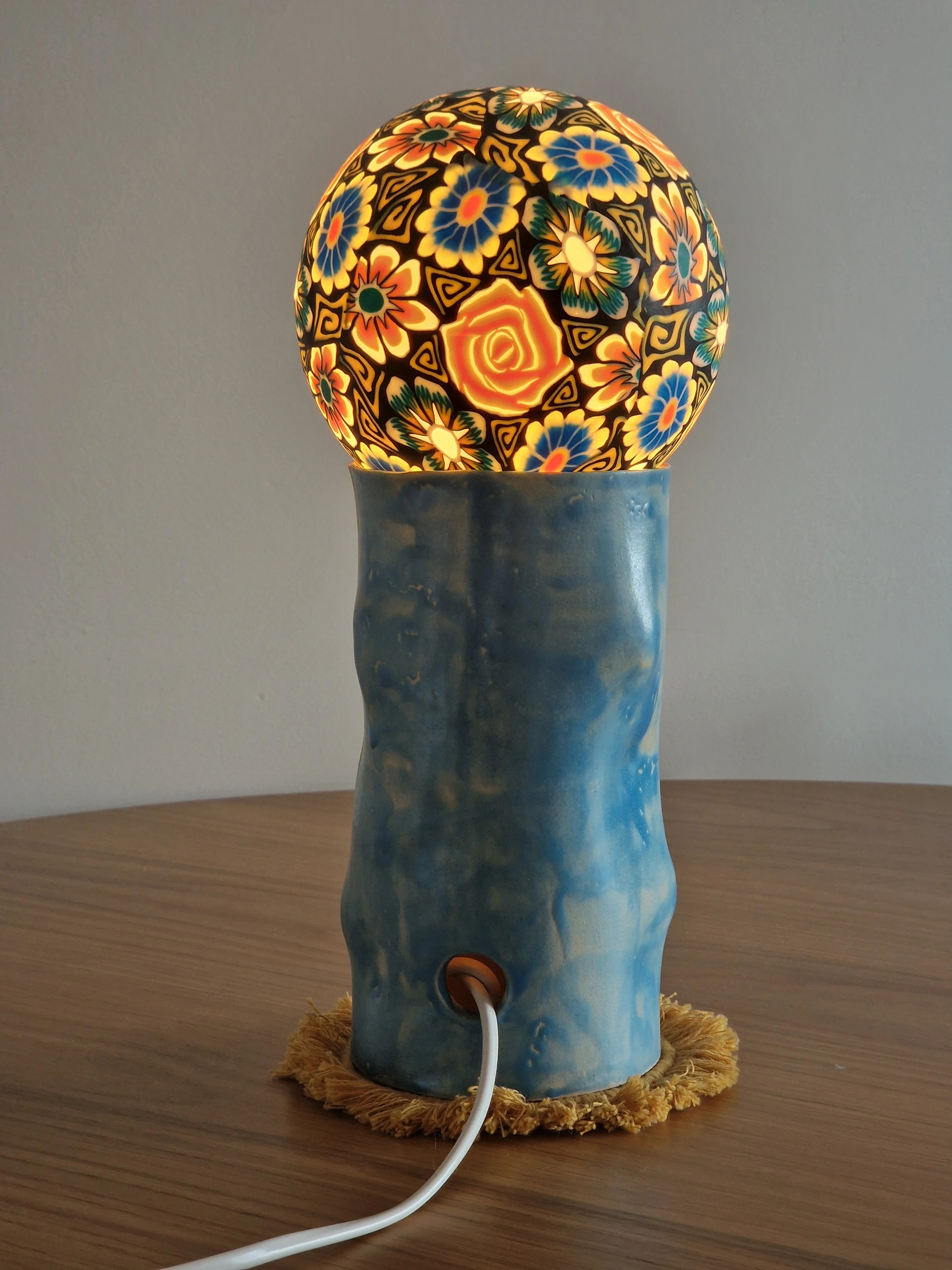 Lampa handmade ceramiczna 30 cm