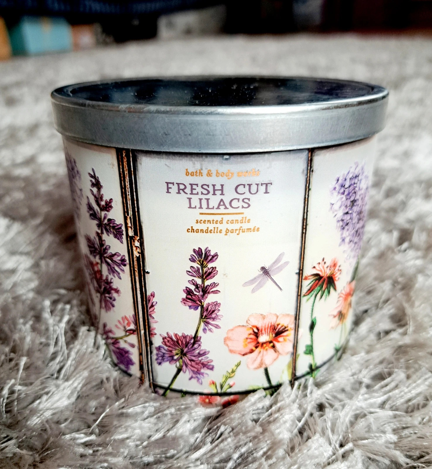 Bath and body works swieca 3 knotowa fresh cut lilacs 411g