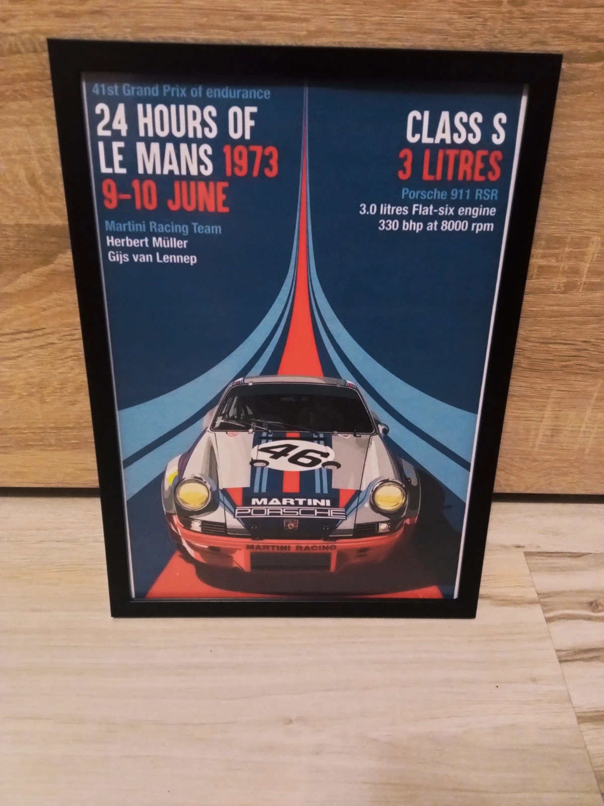 Plakat obraz ramka samochód Porsche 911 Le Mans 1973