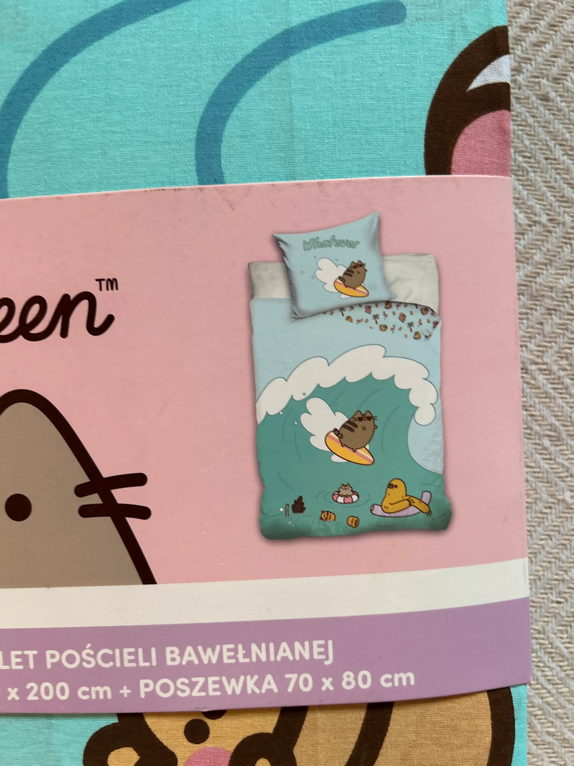 Bawełniana pościel Pusheen 160x200