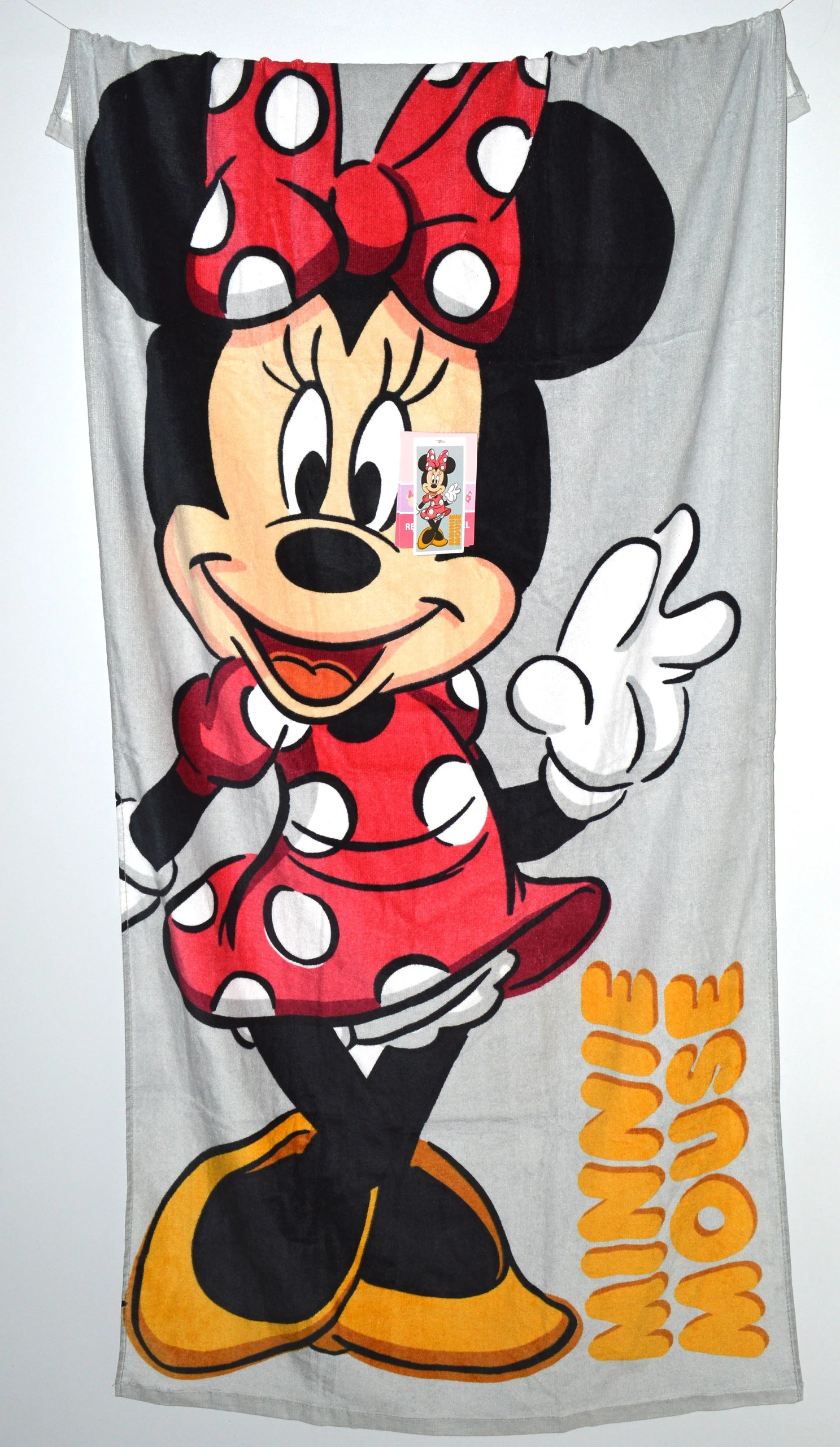 Piękny duży ręcznik plażowy / kąpielowy 70x140 Minnie Mouse