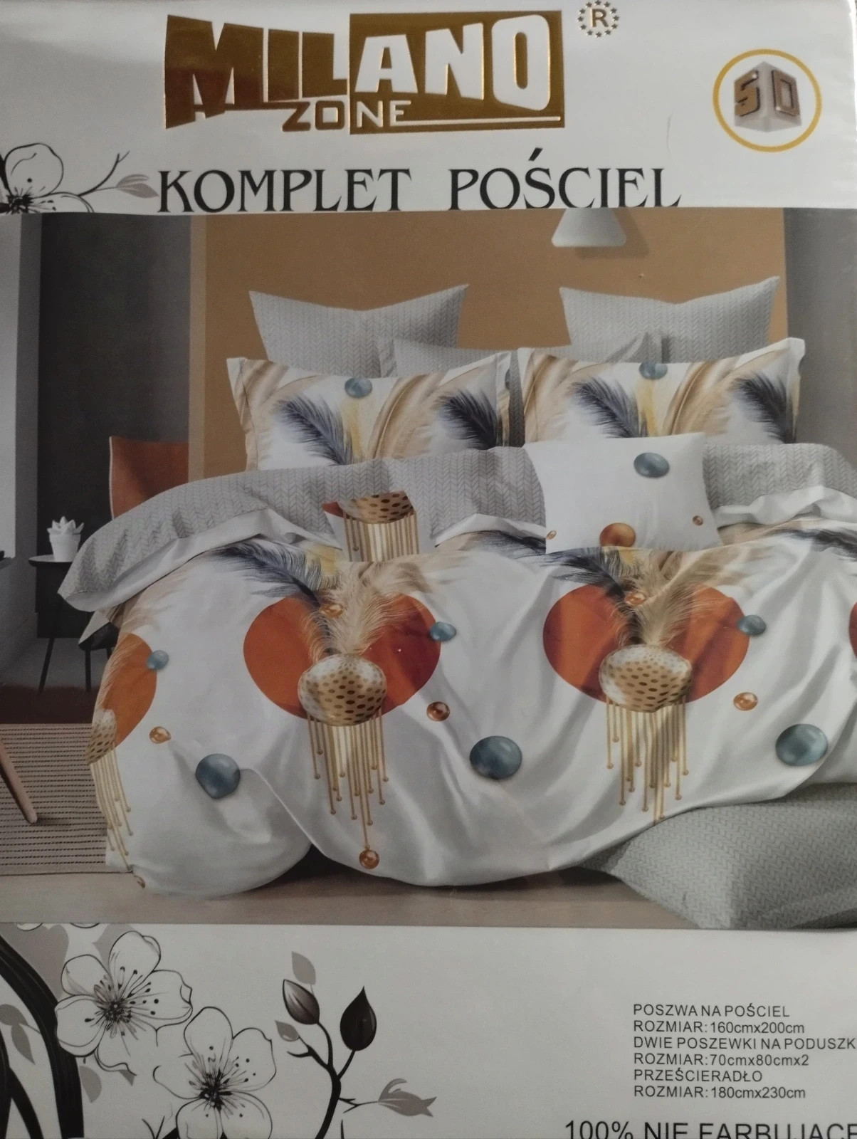 Komplet pościeli Boho Milano 4czesci 160*200 z prześcieradłem