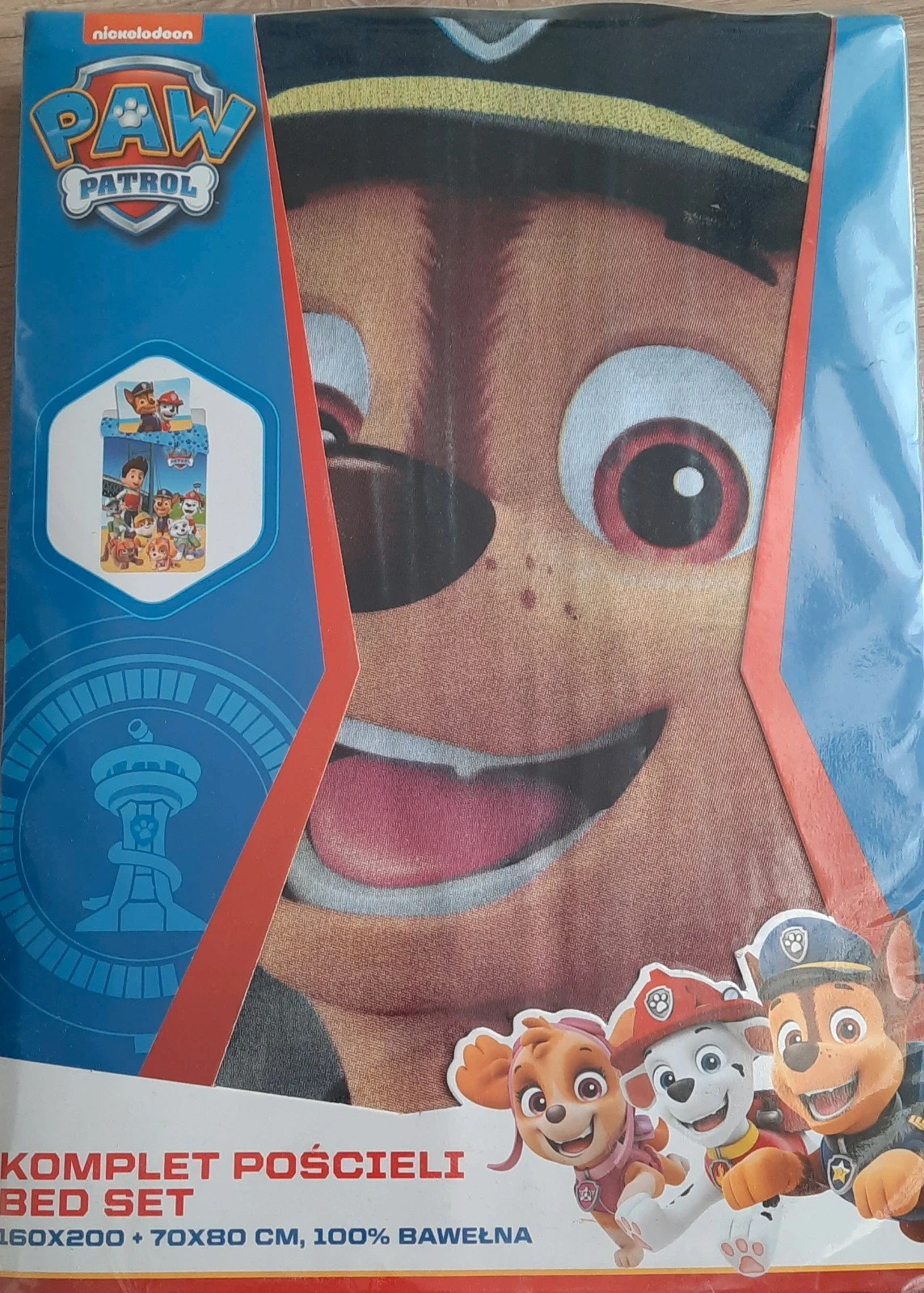 Pościel Psi Patrol, Paw Patrol 160x200 cm