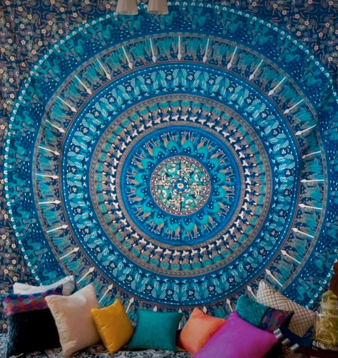 Gobelin ścienny Indyjska mandala 210×220cm