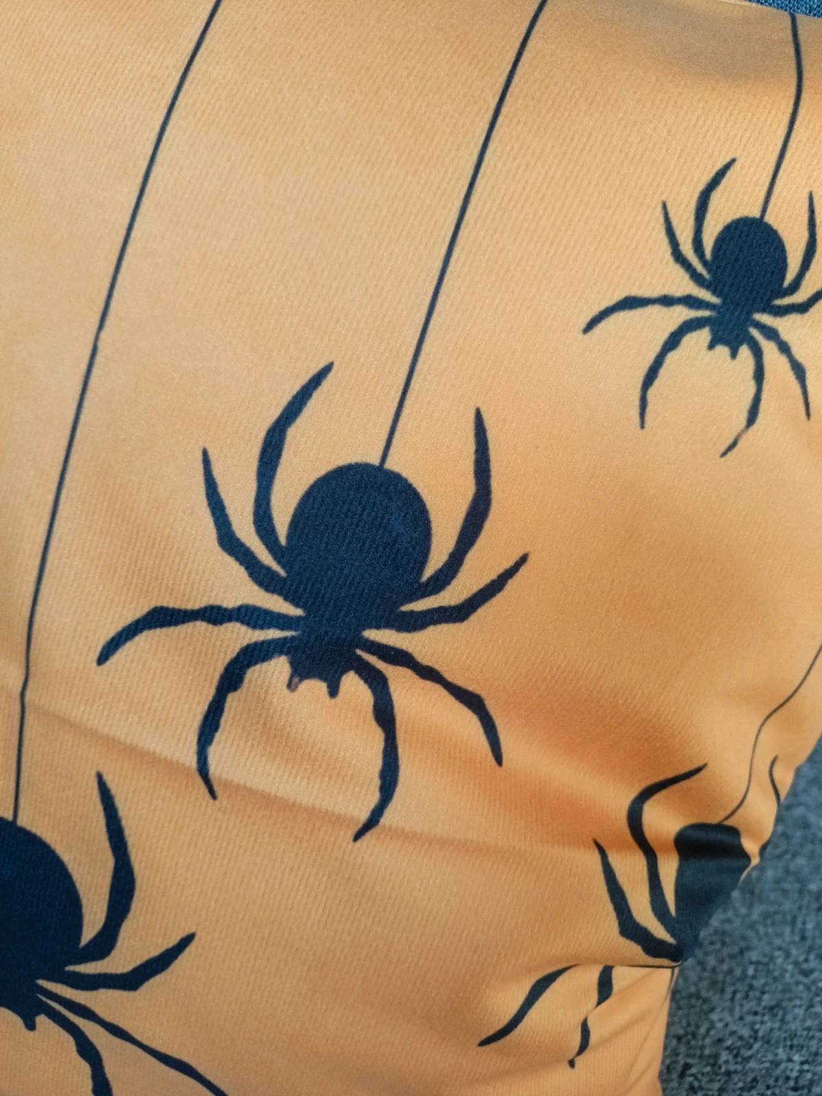 Poszewka ozdobna dekoracyjna poduszka 45x45 Velvet mowa halloween pająk pająki