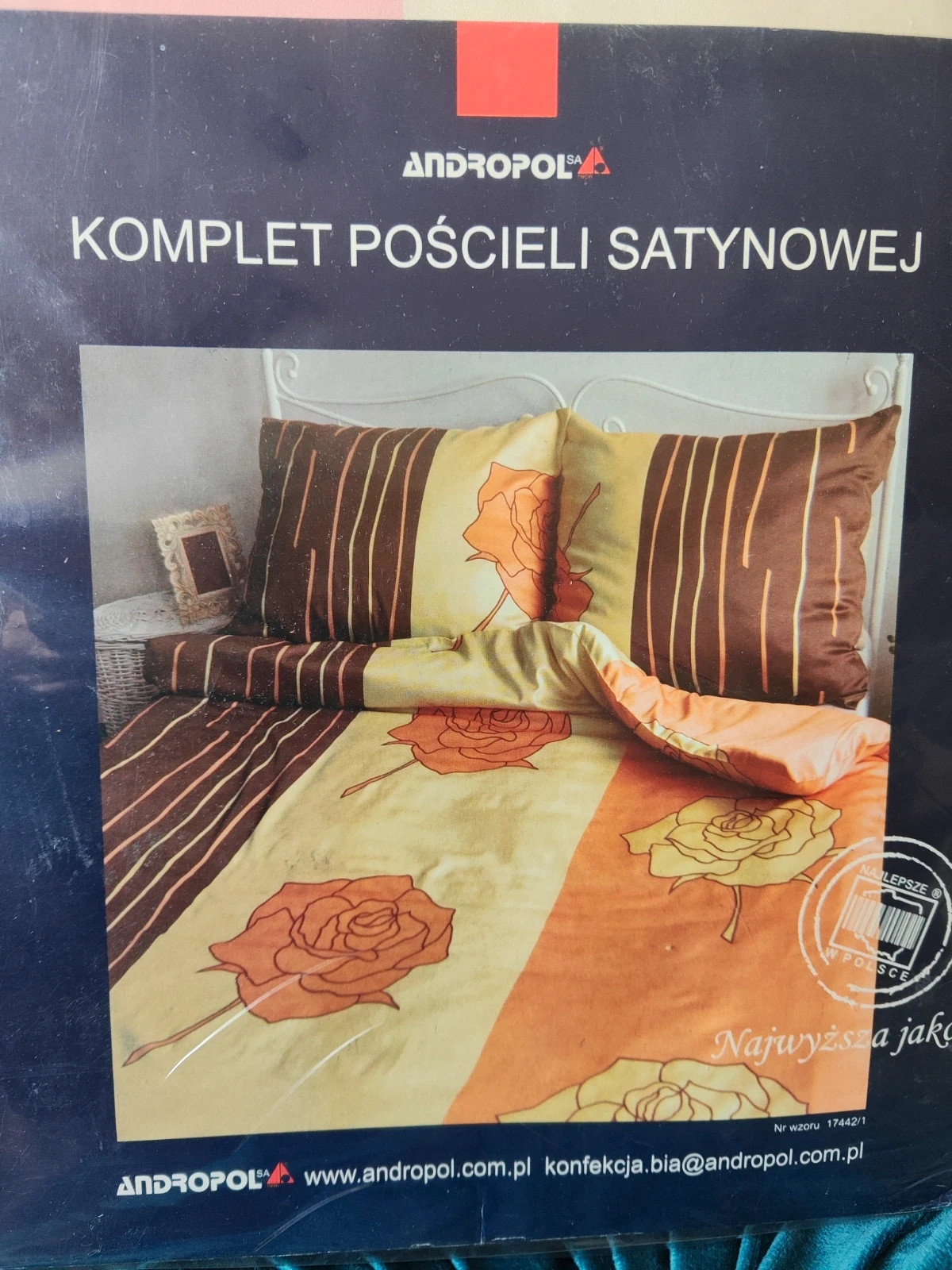 Komplet pościeli satynowej Andropol 180 x 200 cm