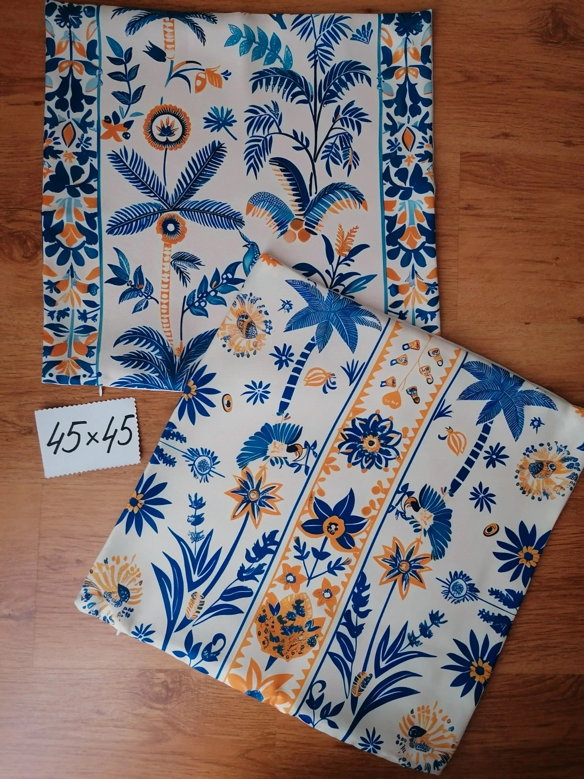 2 Poszewki dekoracyjne 45x45 boho palmy