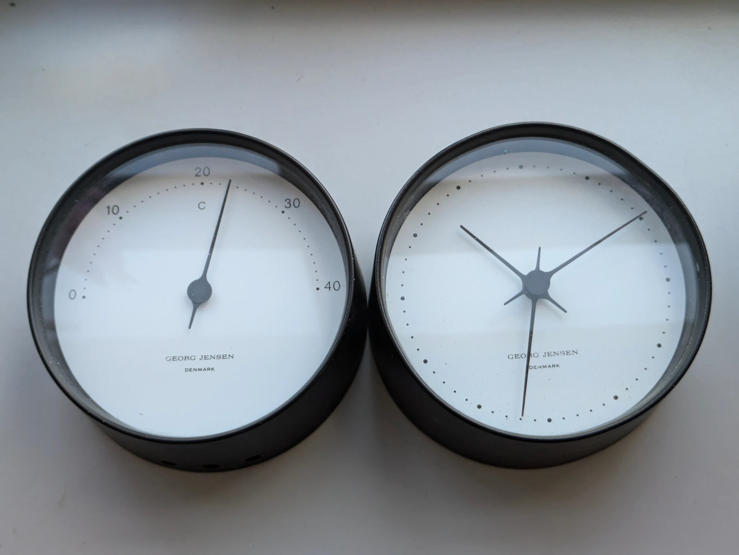 Georg Jensen thermometer and watch