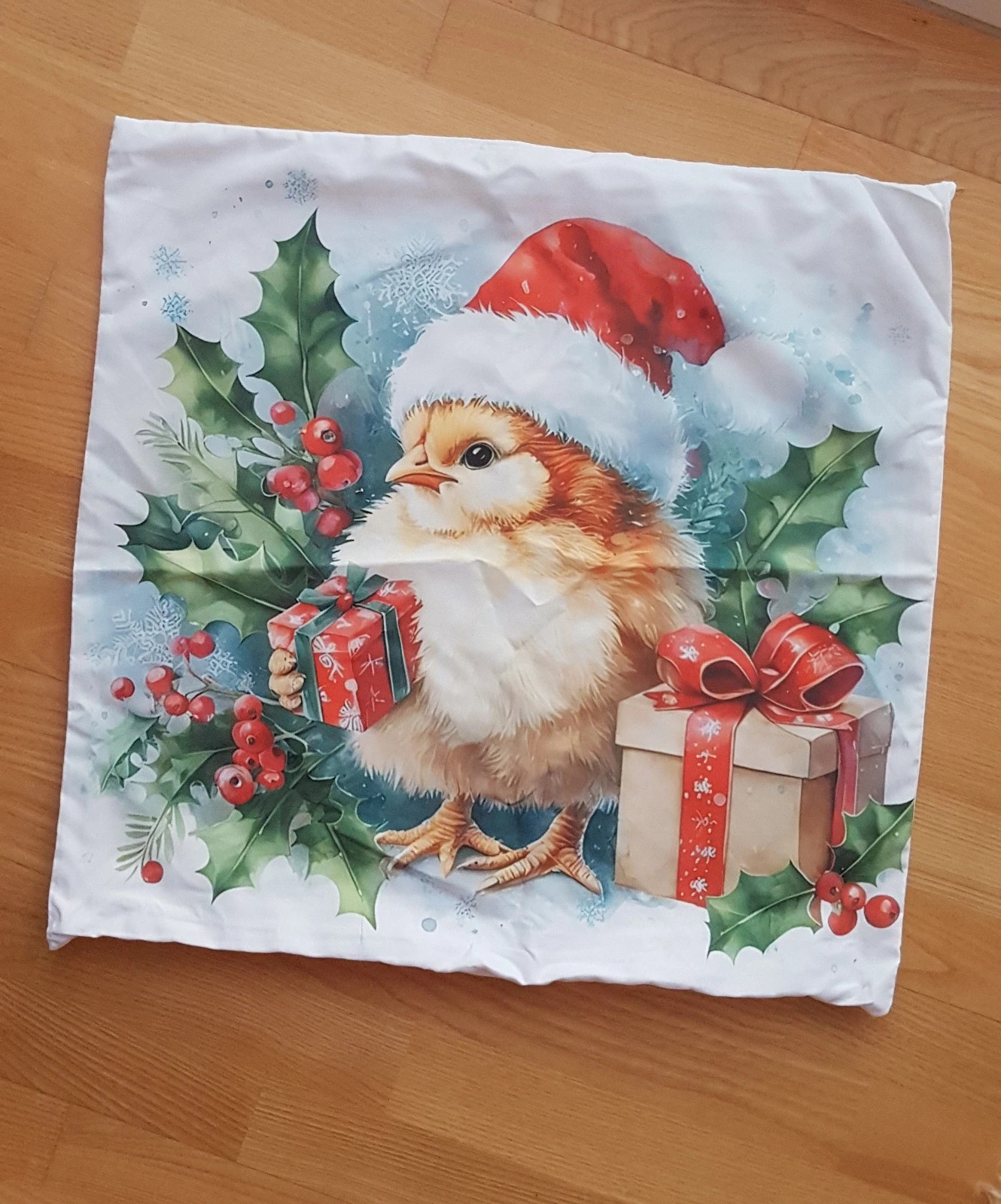 Poszewka na poduszkę małą 🐤 45x45 Kurczak kolorowa