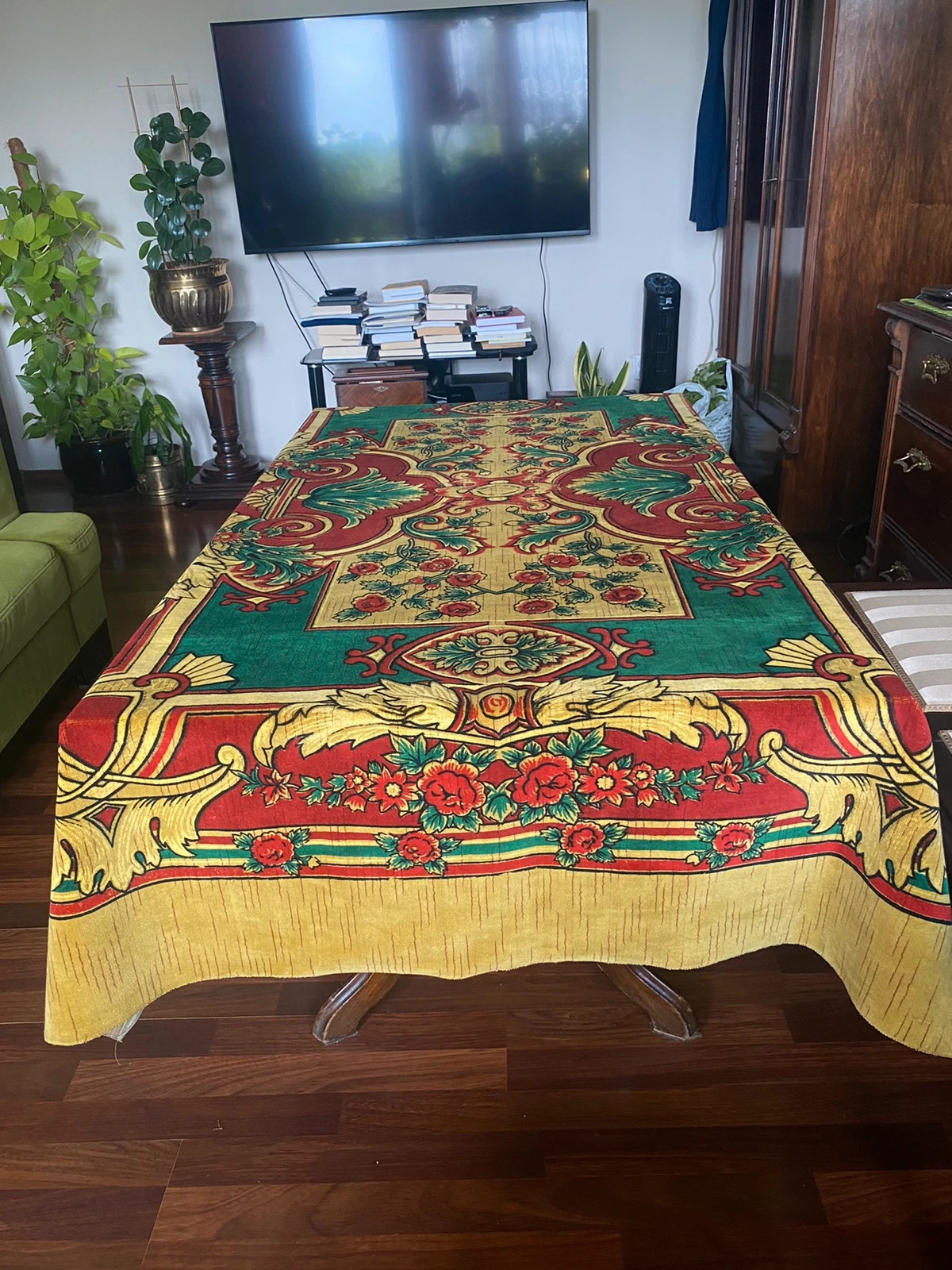 Stary obrus kilim secesja antyk kapa narzuta vintage retro duży jak gobelin 2/1,3