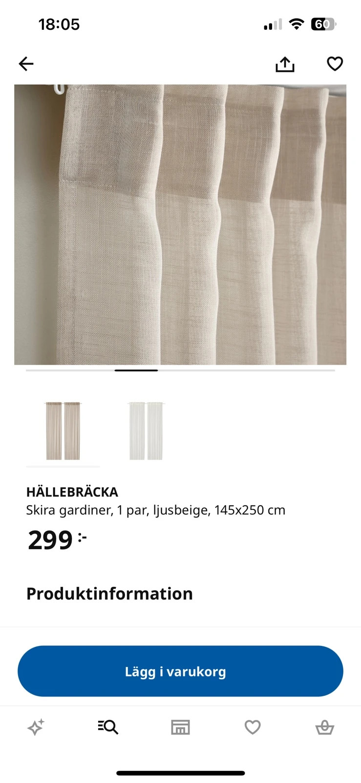 Ikea hällebräcka gardiner