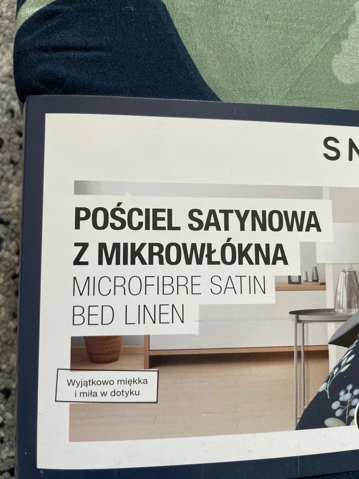 Pościel satynowa z mikrowłókna 160/200