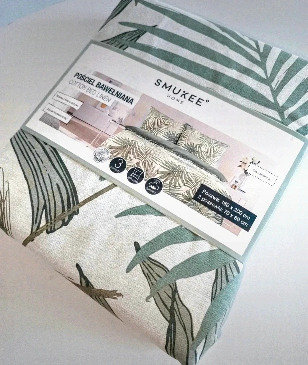 Smukee dwustronna pościel bawełniana komplet pościeli bawełnianej bed linen
Nowa z metką