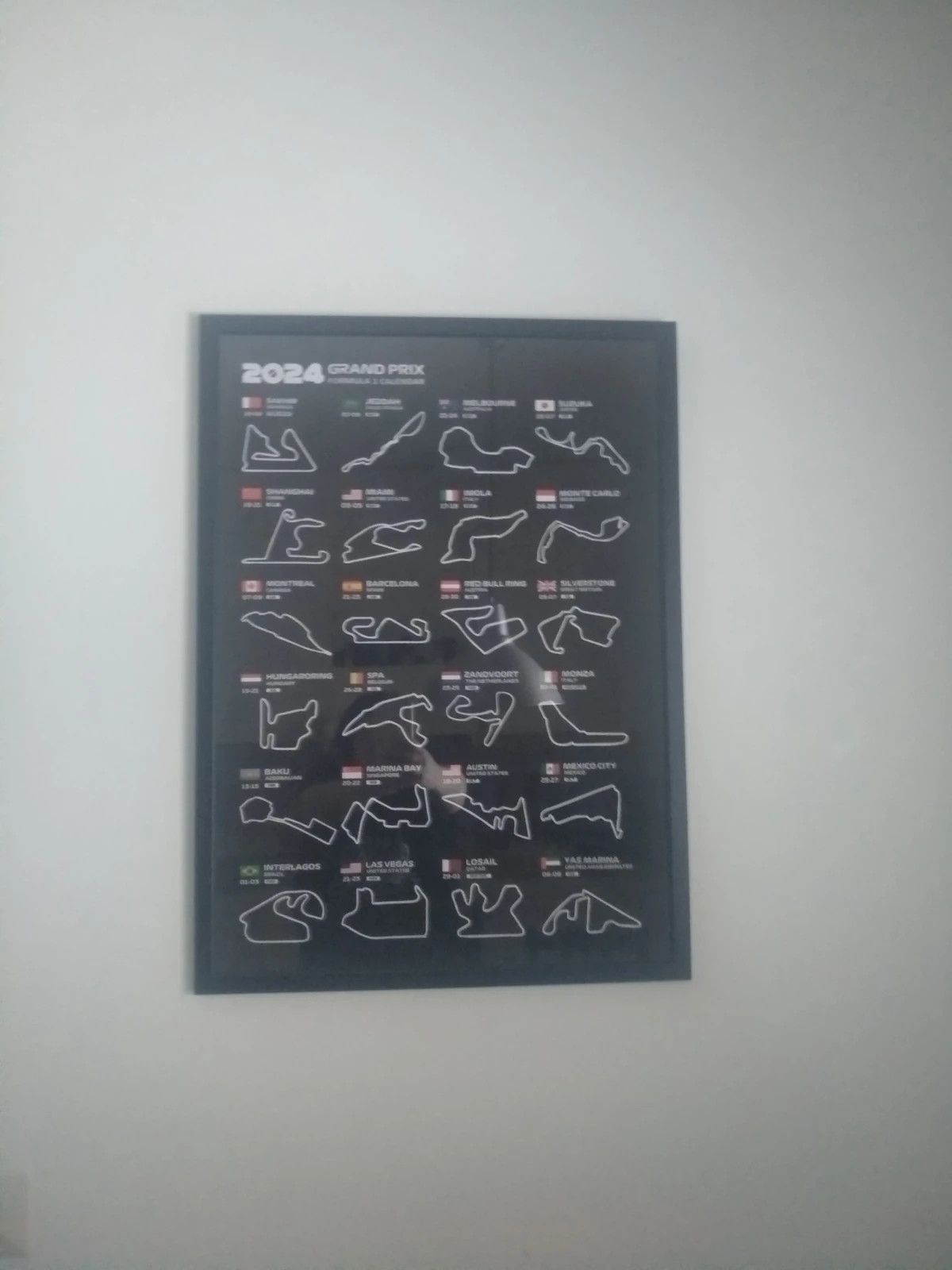 Formel 1 kalender poster