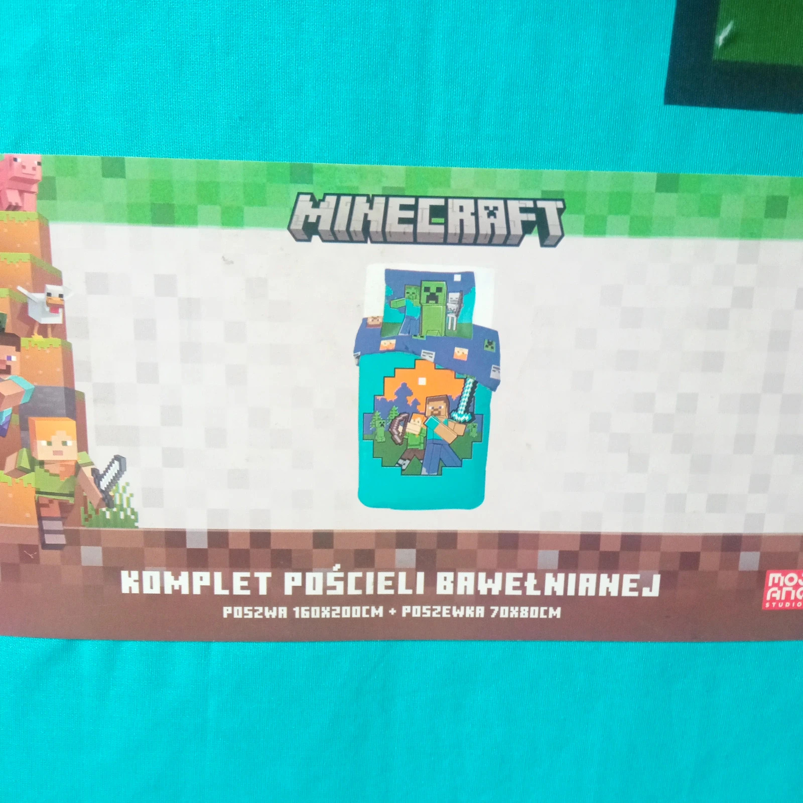 Komplet pościeli bawełnianej pościel pojedyncza Minecraft