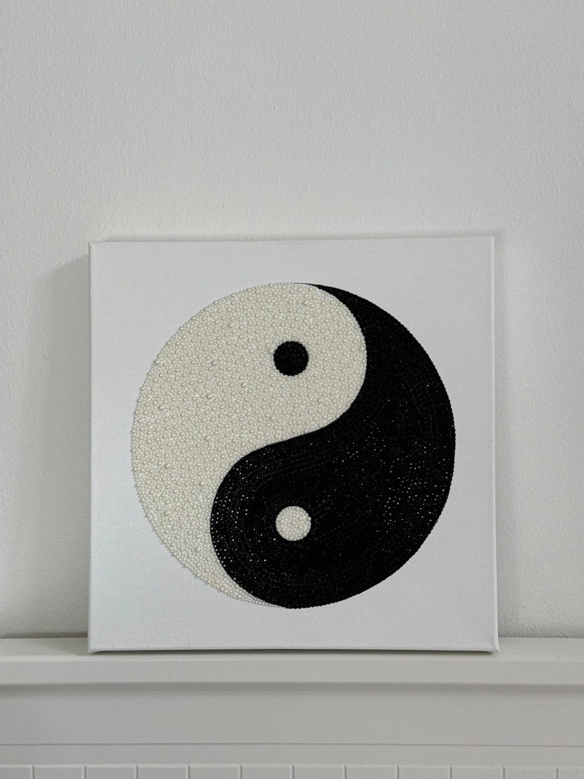 yin yang rhinestone painting 30x30