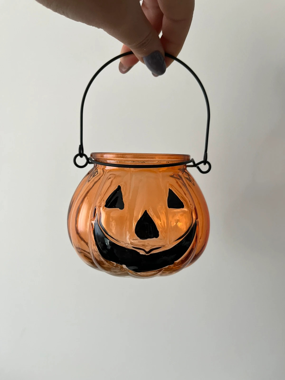 świecznik lampion halloween dynia tealight