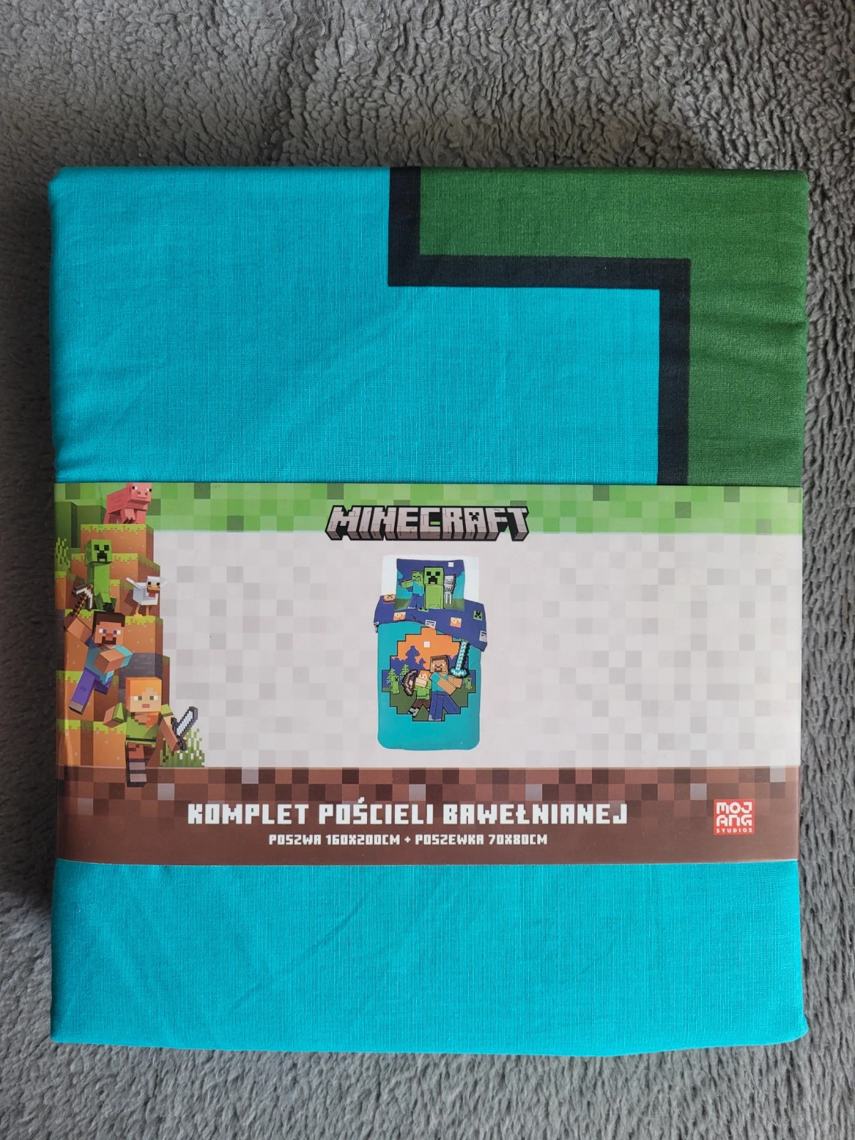 Komplet pościeli Minecraft rozm. 160x200 cm pościel 100% bawełna