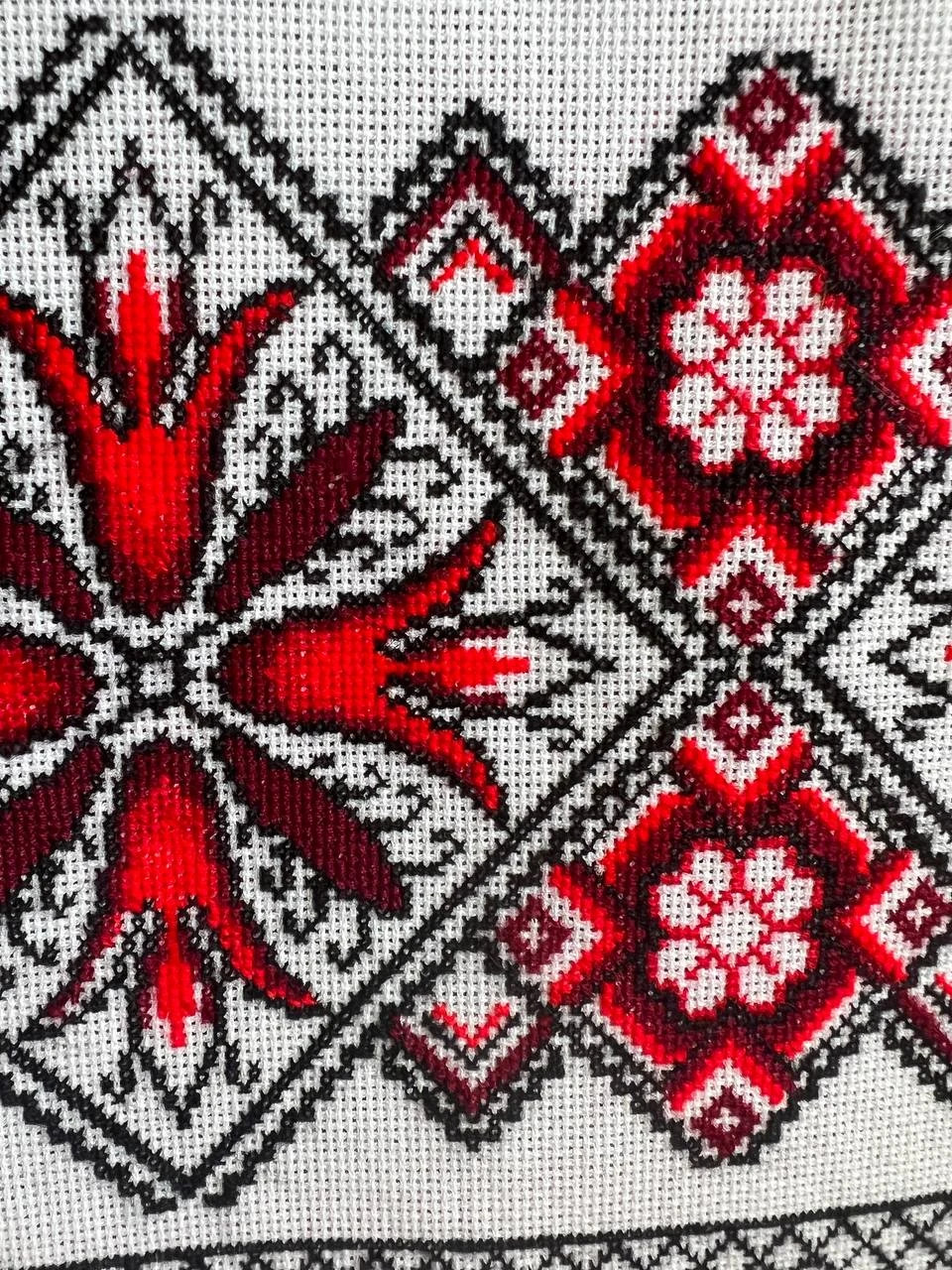 Ręcznik(handmade) ręcznie haftowany ręcznik w czerwono-czarne wzory Vyshyvanka