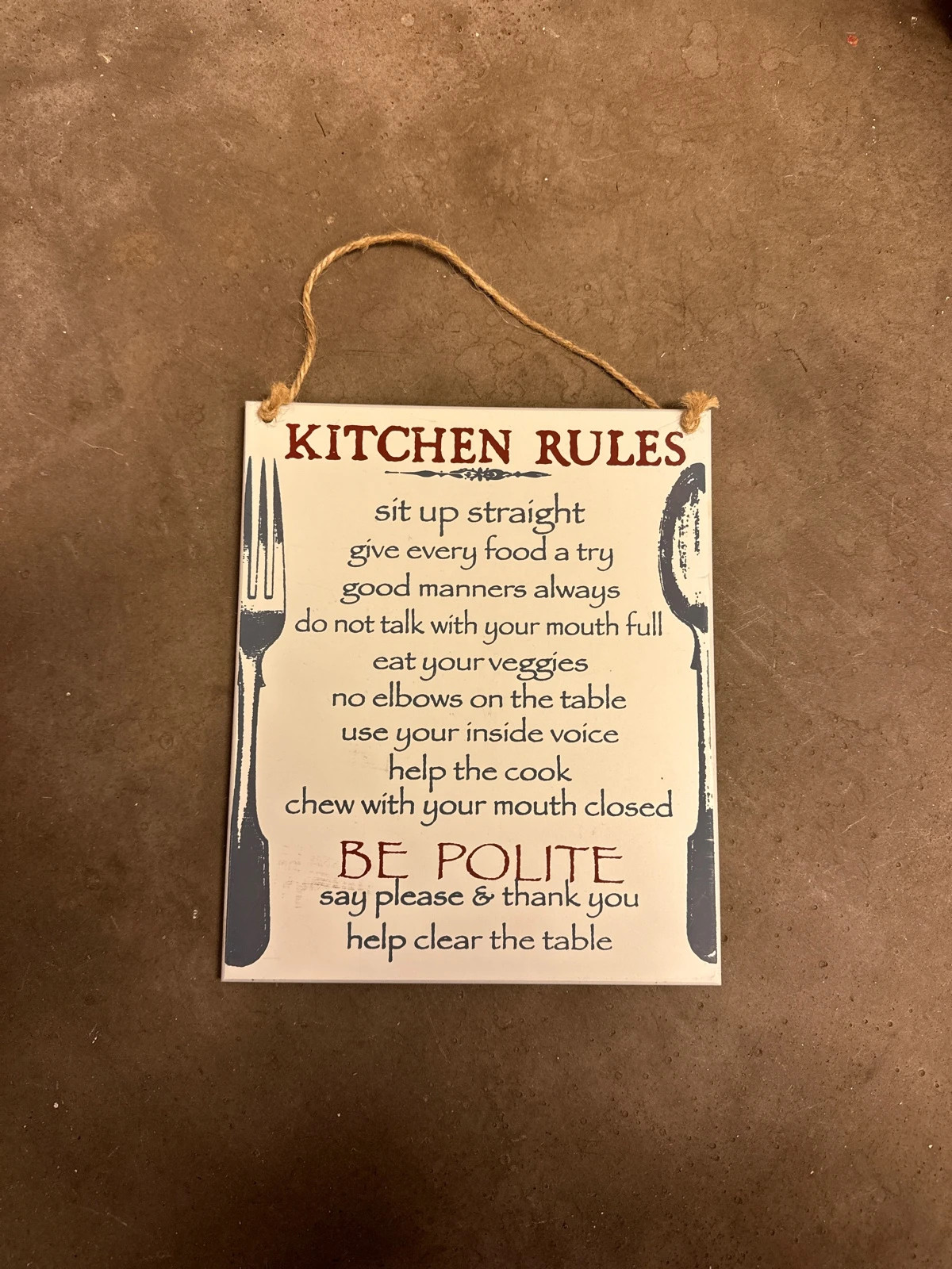 Kitchen wall hanging