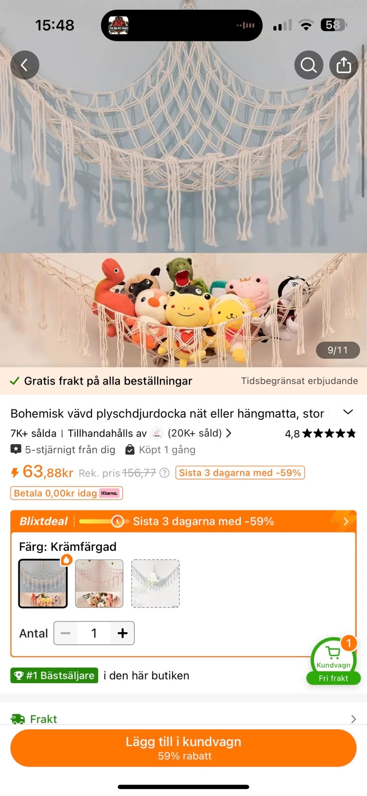 Nät för gosedjur