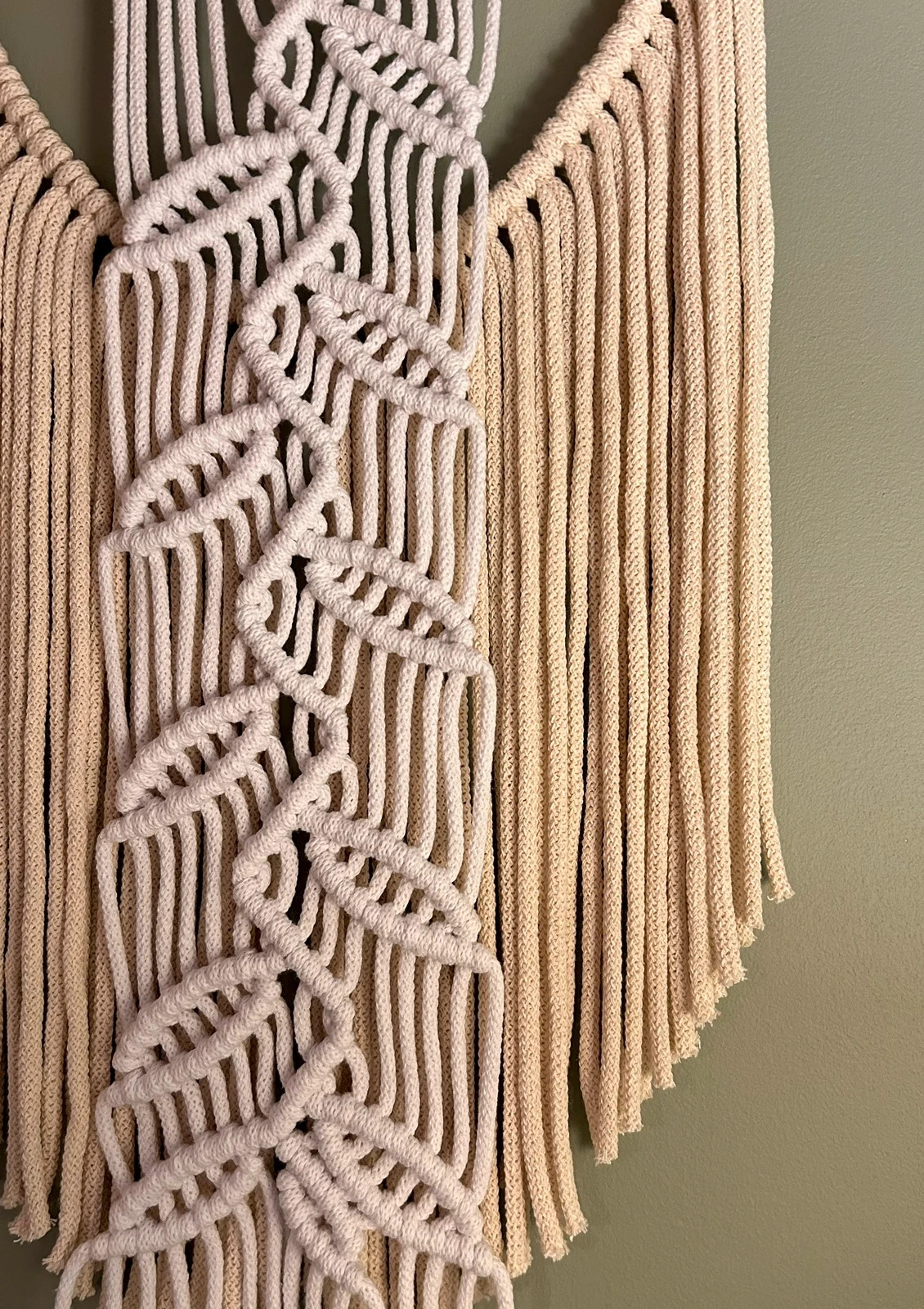 Makrama 30 cm wzór gałązki i liści | Macrame 30 cm leaves design