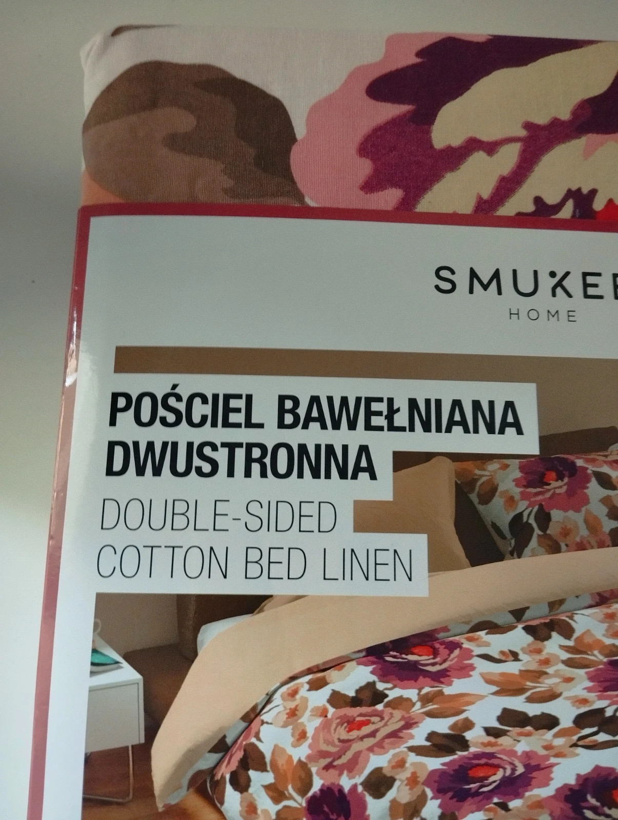 Pościel czysta bawełna 100% Smukee wzór kwiaty 160/200 i 2 poszewki 70/80cm