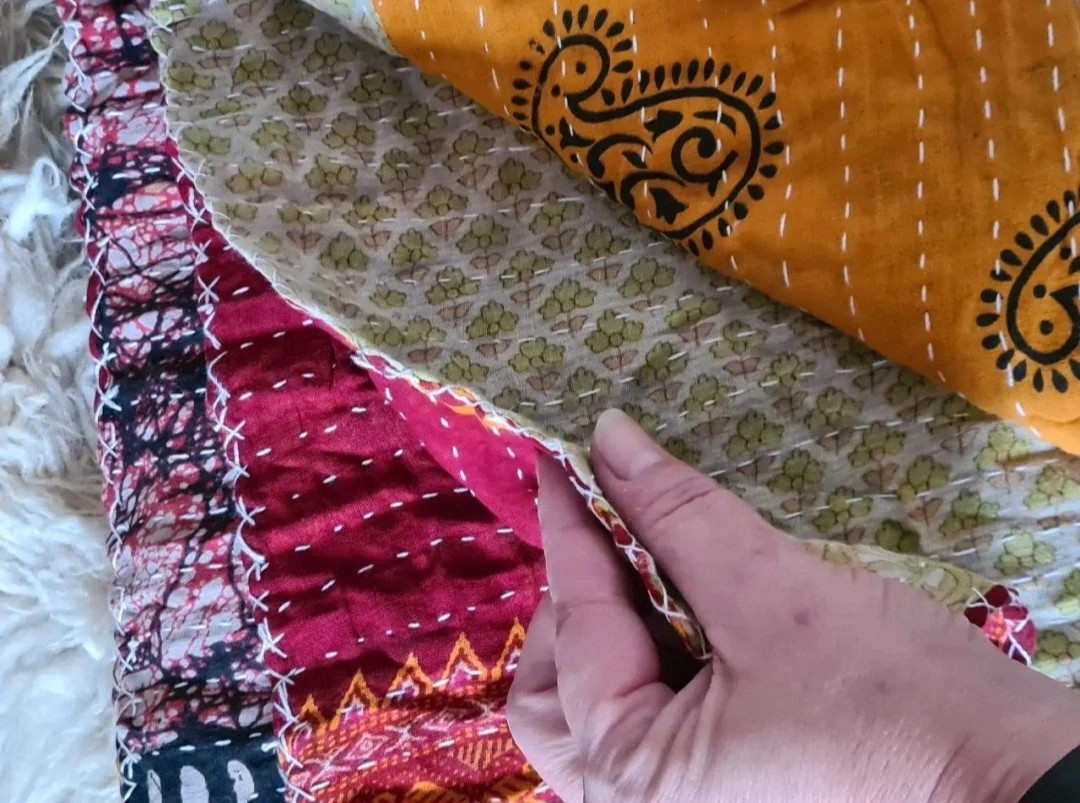 Indisk Kantha quilt