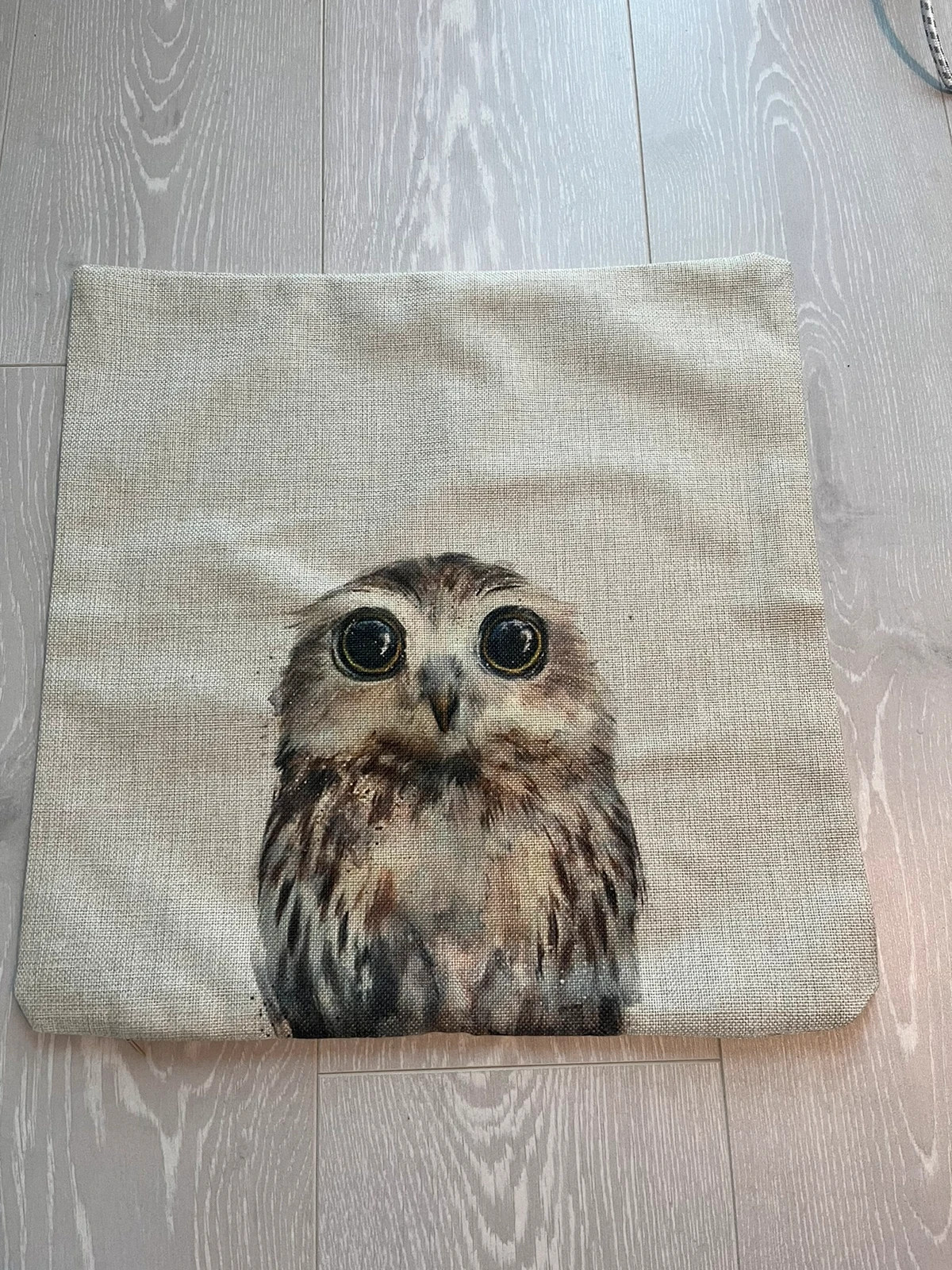 Decorative owl pillow case