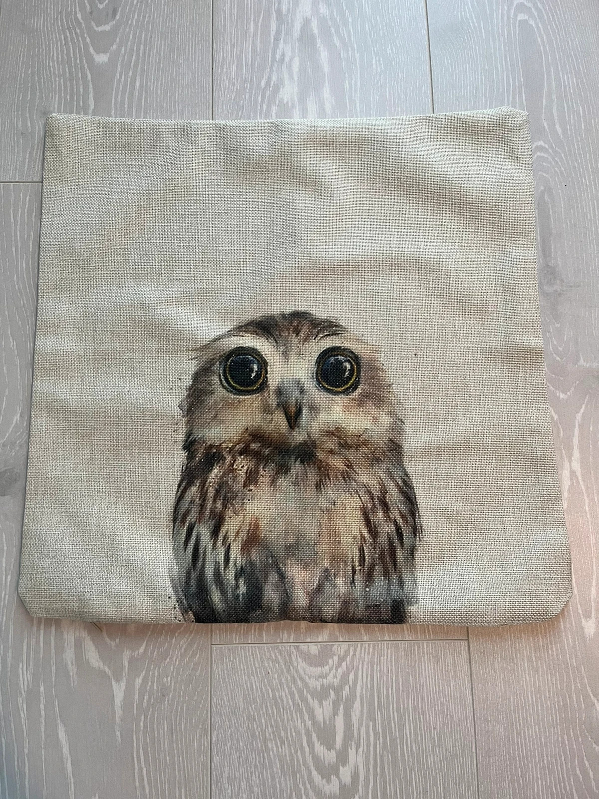 Decorative owl pillow case