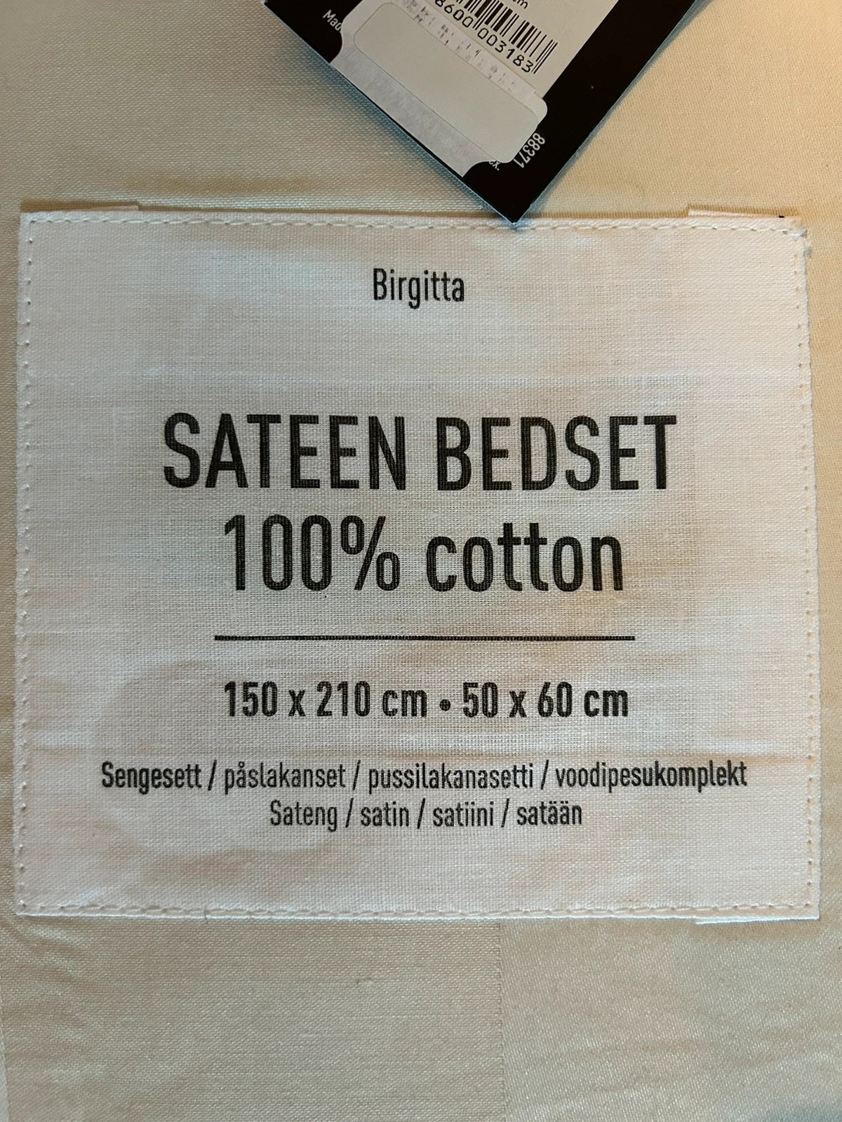 Birgitta påslakanset i satin