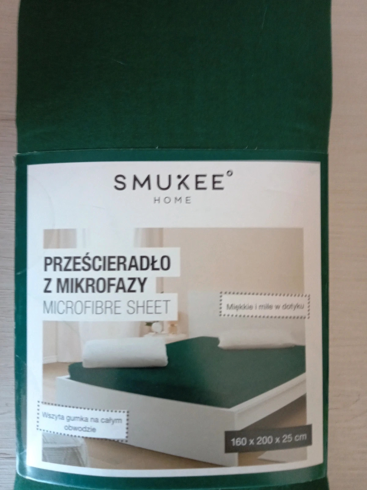 Prześcieradło z mikrofazy zielone