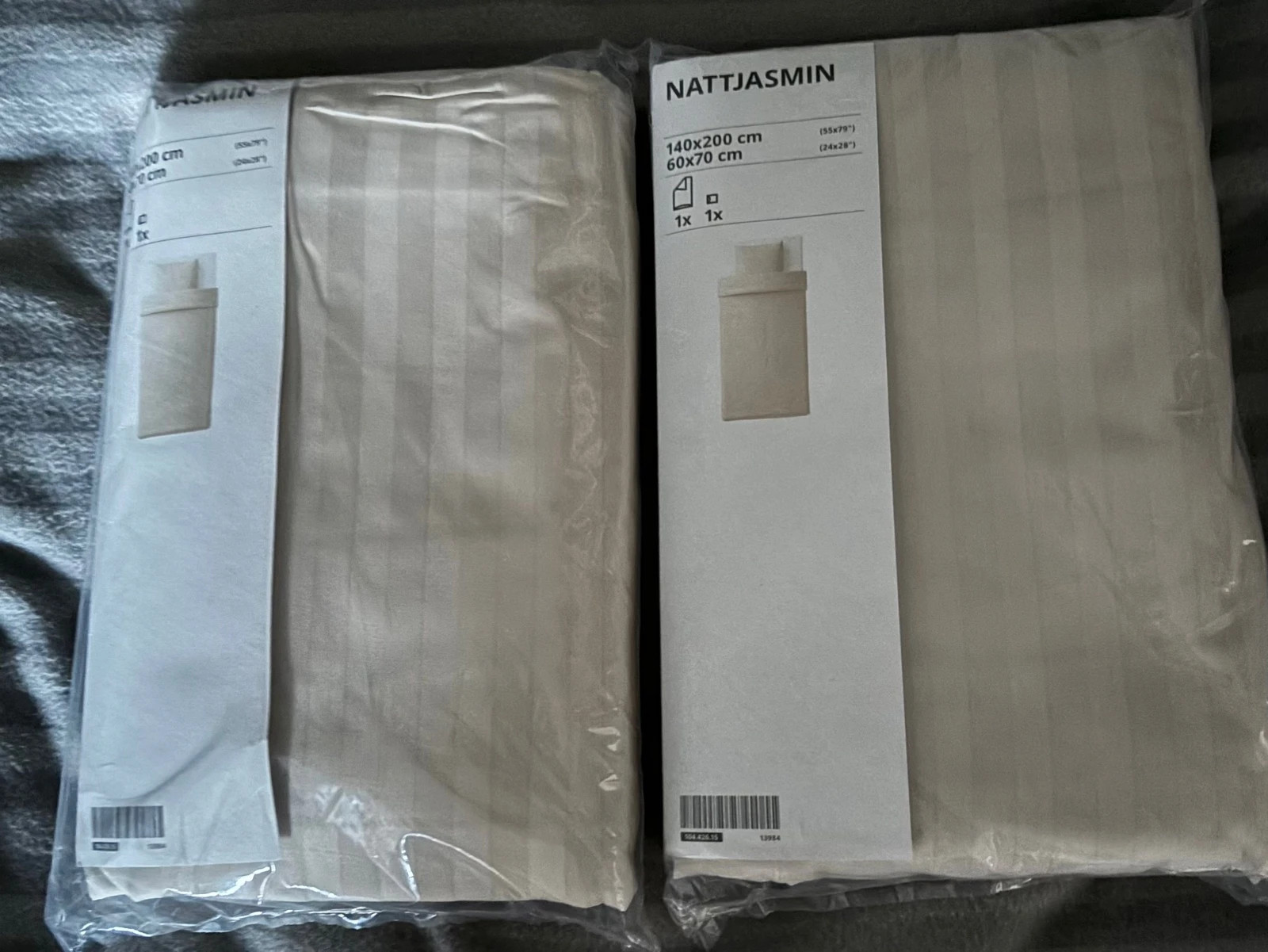 2 nye Ikea Nattjasmin sengesæt Beige