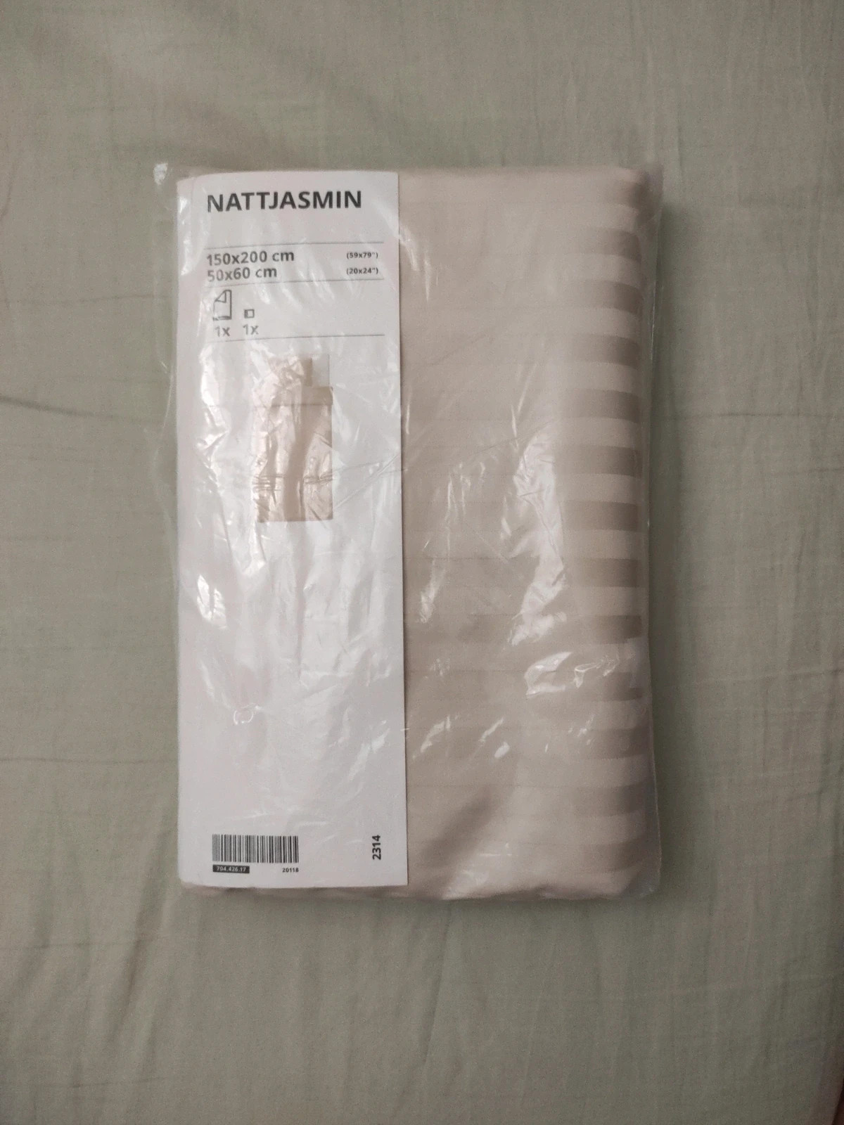 Ikea Nattjasmin pościel 150x200 50x60 bawełna lyocell