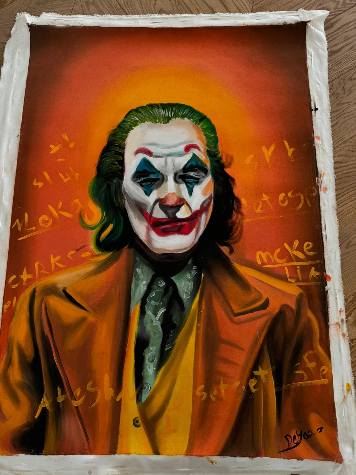 Obraz Joker malowany ręcznie 100x70