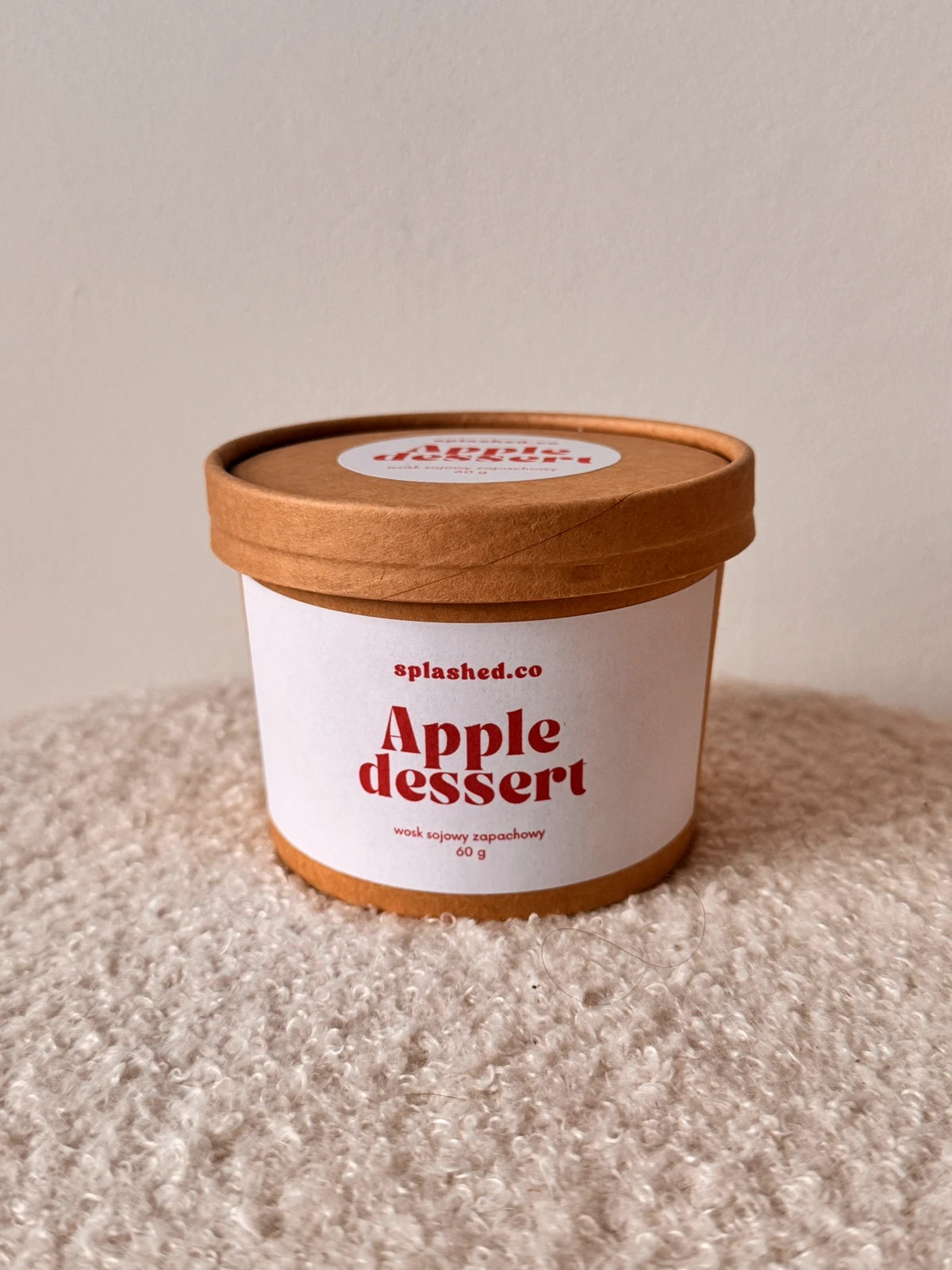 Wosk sojowy zapachowy do kominka jabłko Apple Dessert 60g handmade jesień