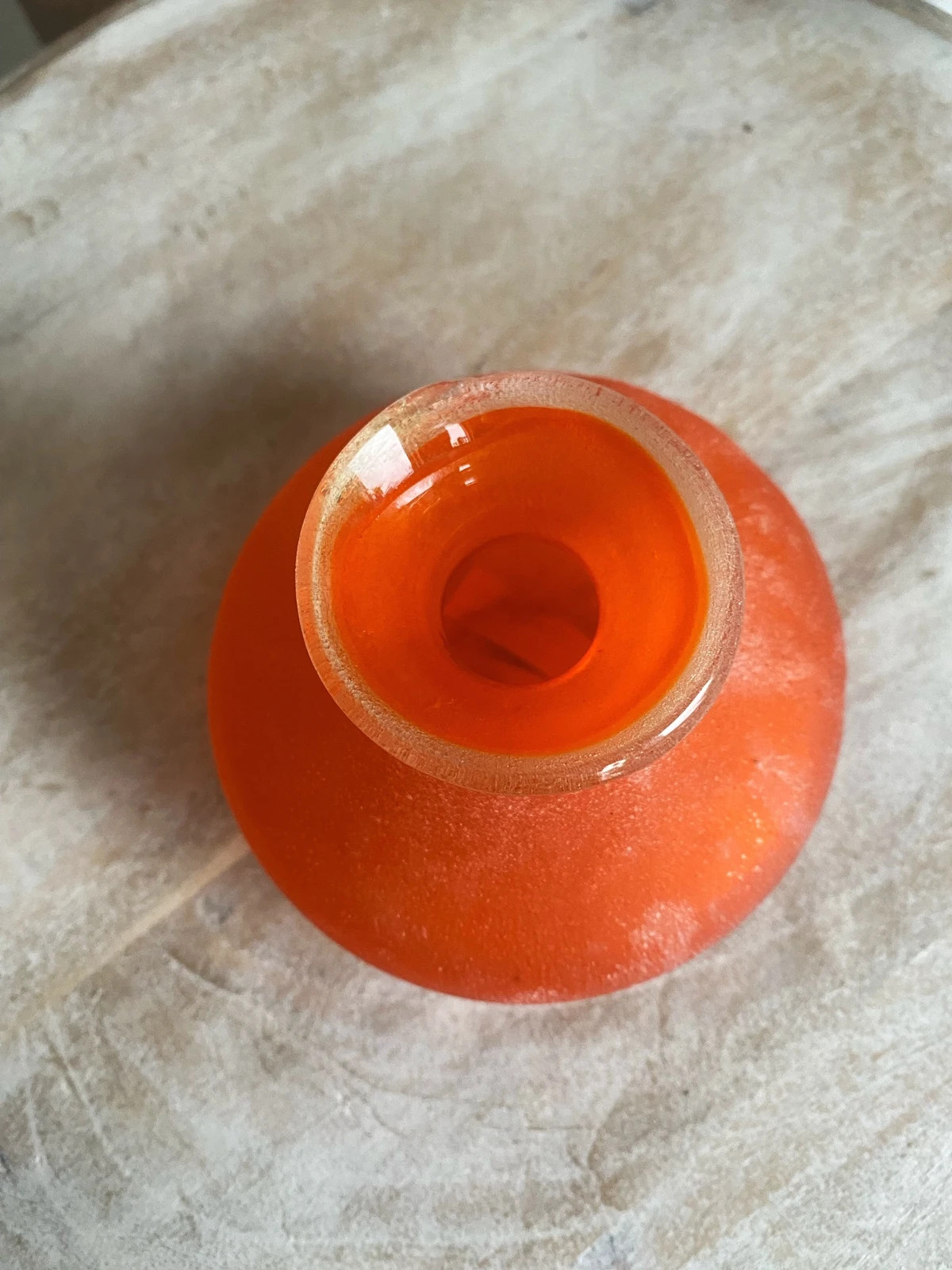 Orange glas vase