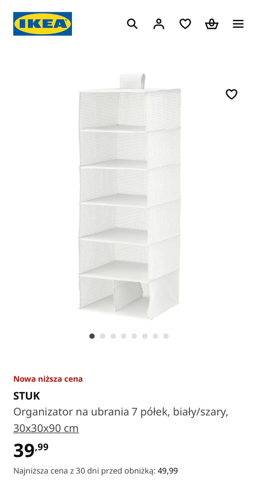 Organizery do szafy Ikea STUK zestaw