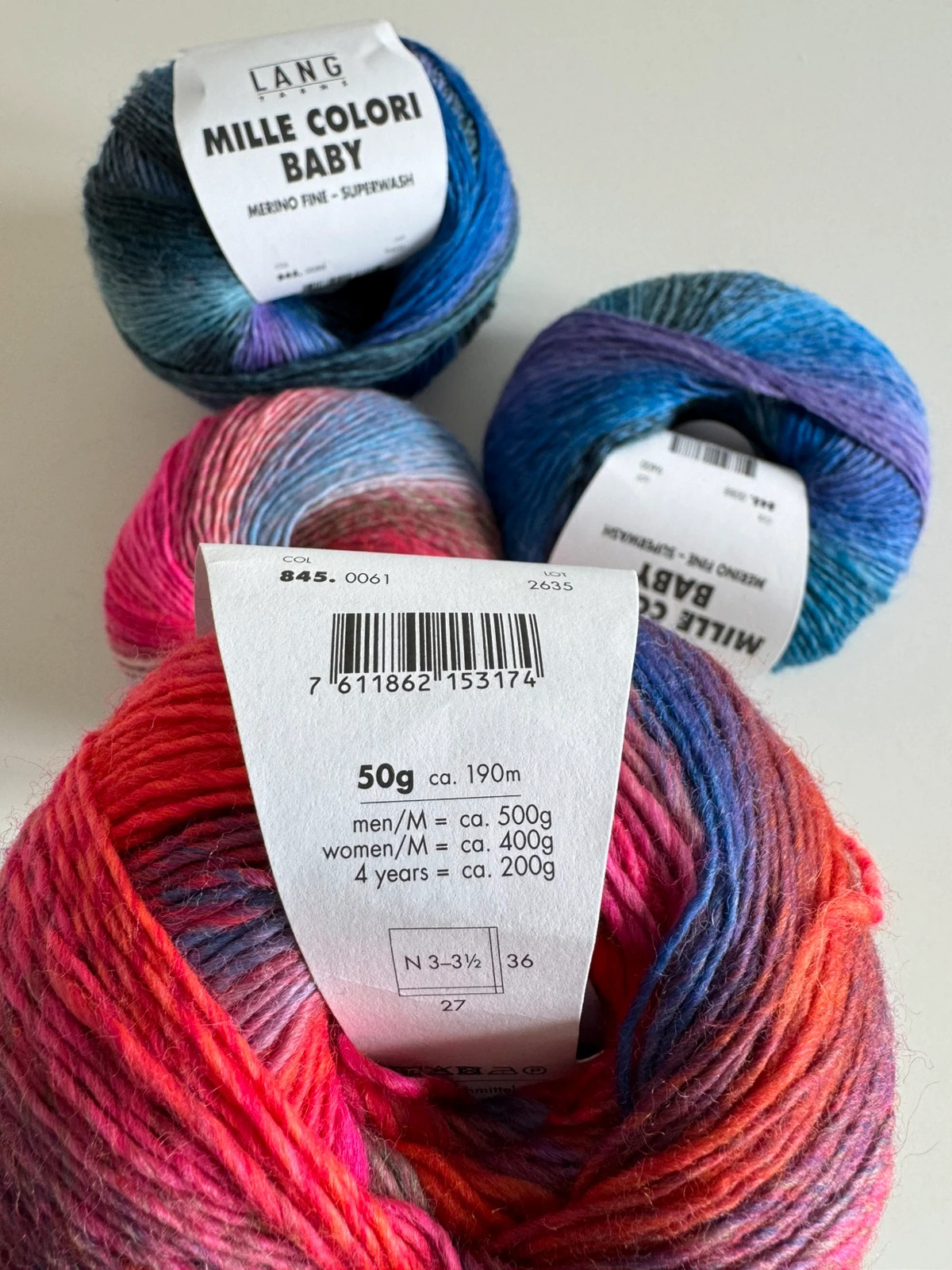 Garn fra Lang Yarns 4 nøgler a 50 g