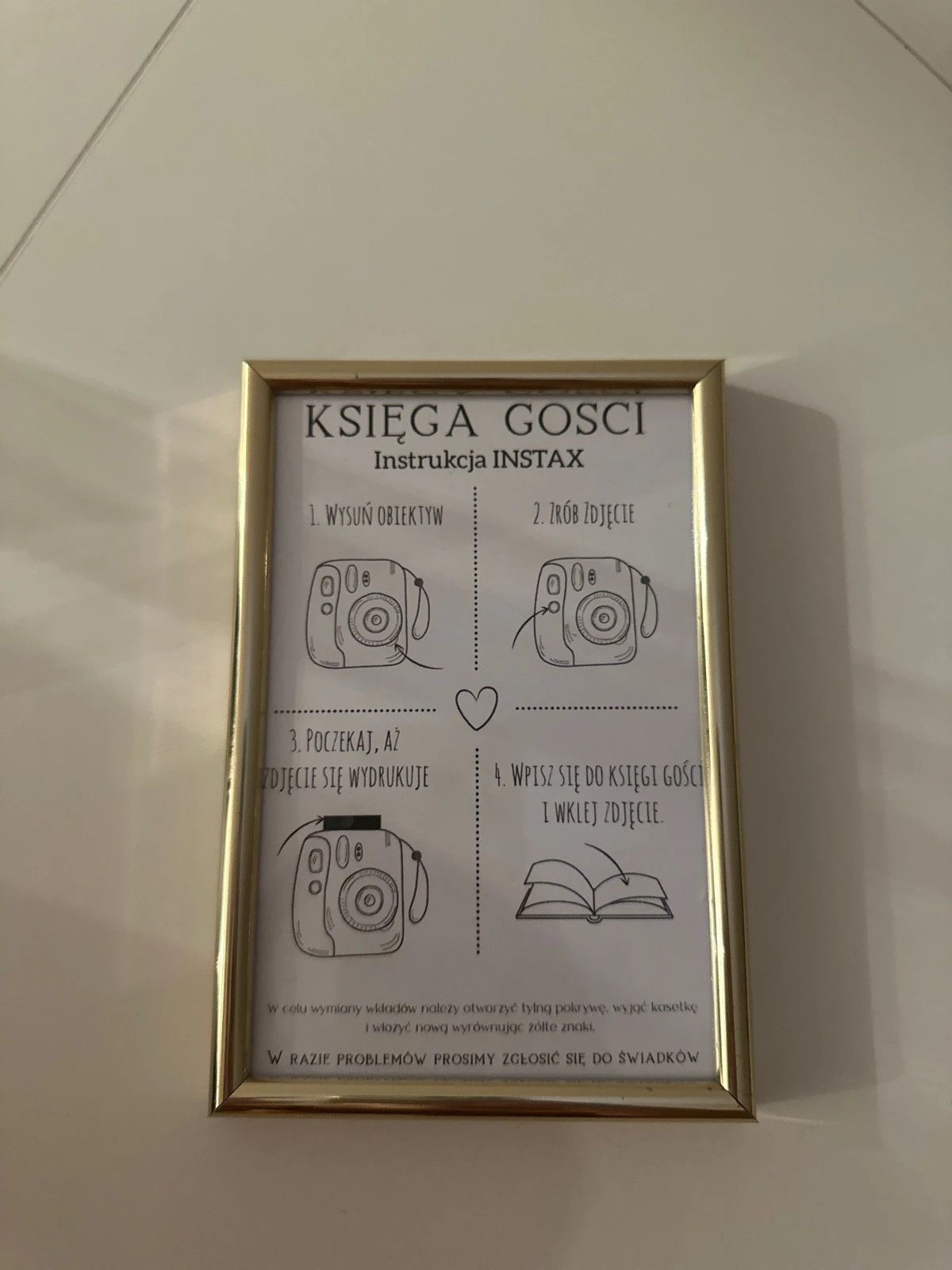 Instrukcja instax złota ramka