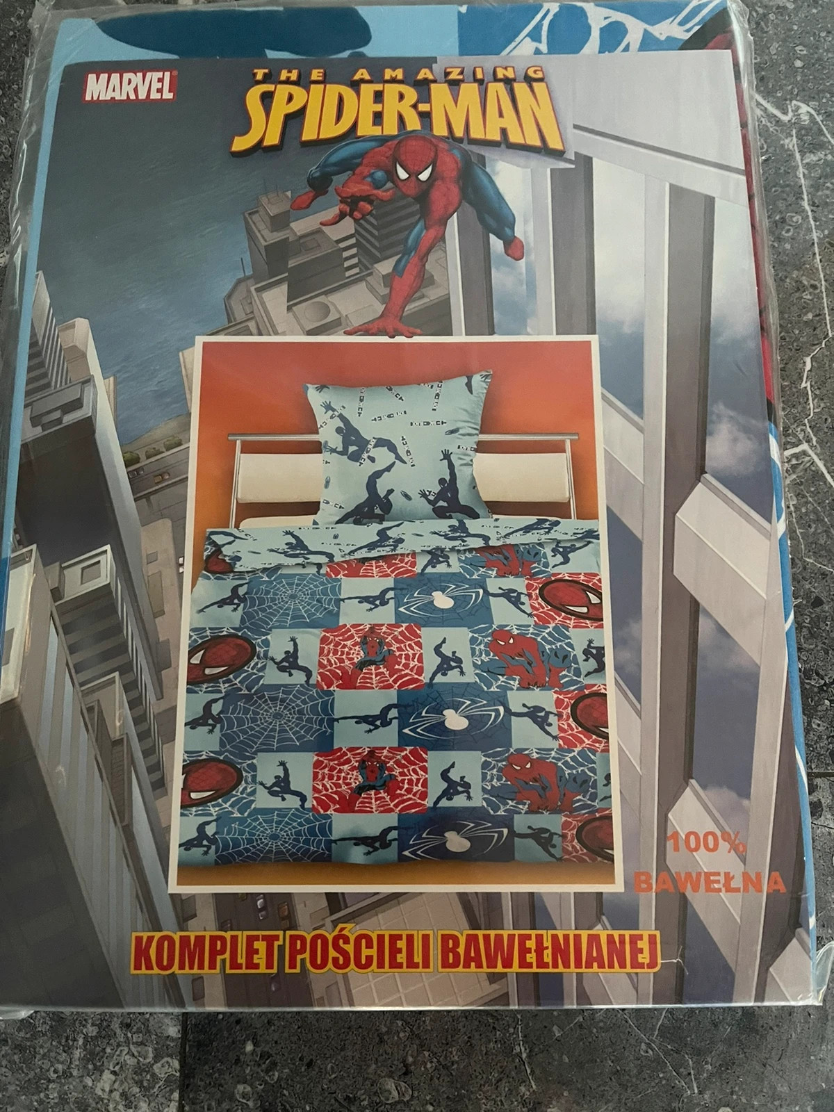 Komplet pościeli bawełnianej Marvel Spier-Man 160x200