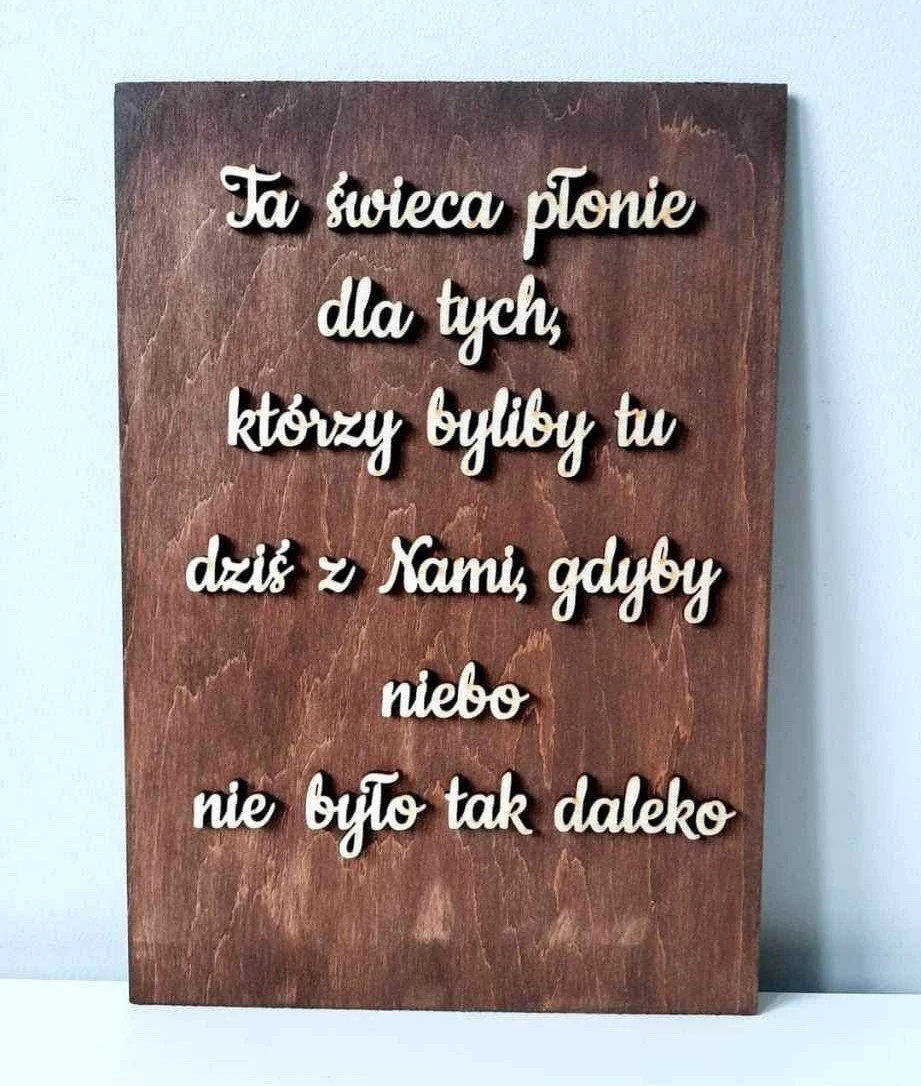 Tablica ta świeca płonie