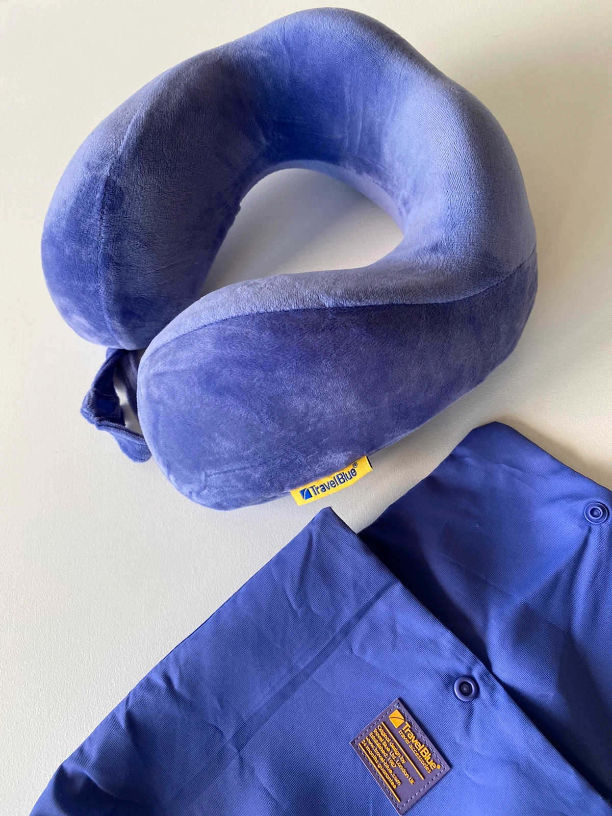 Purple TravelBlue memory foam neck pillow