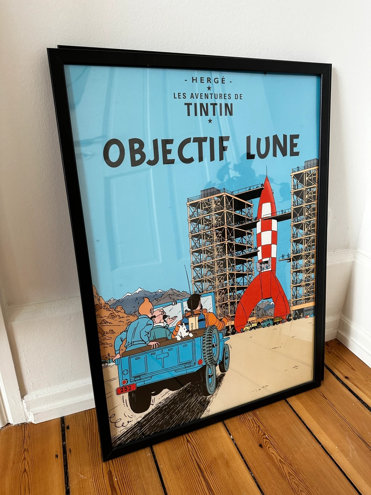 Tintin-plakat med ramme