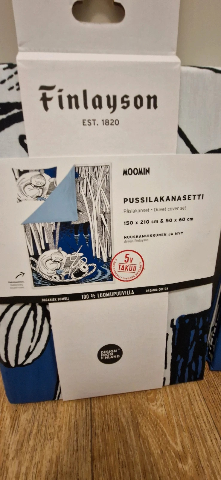 Finlayson Muumi nuuskamuikkunen ja pikkumyy pussilakanasetit 2kpl