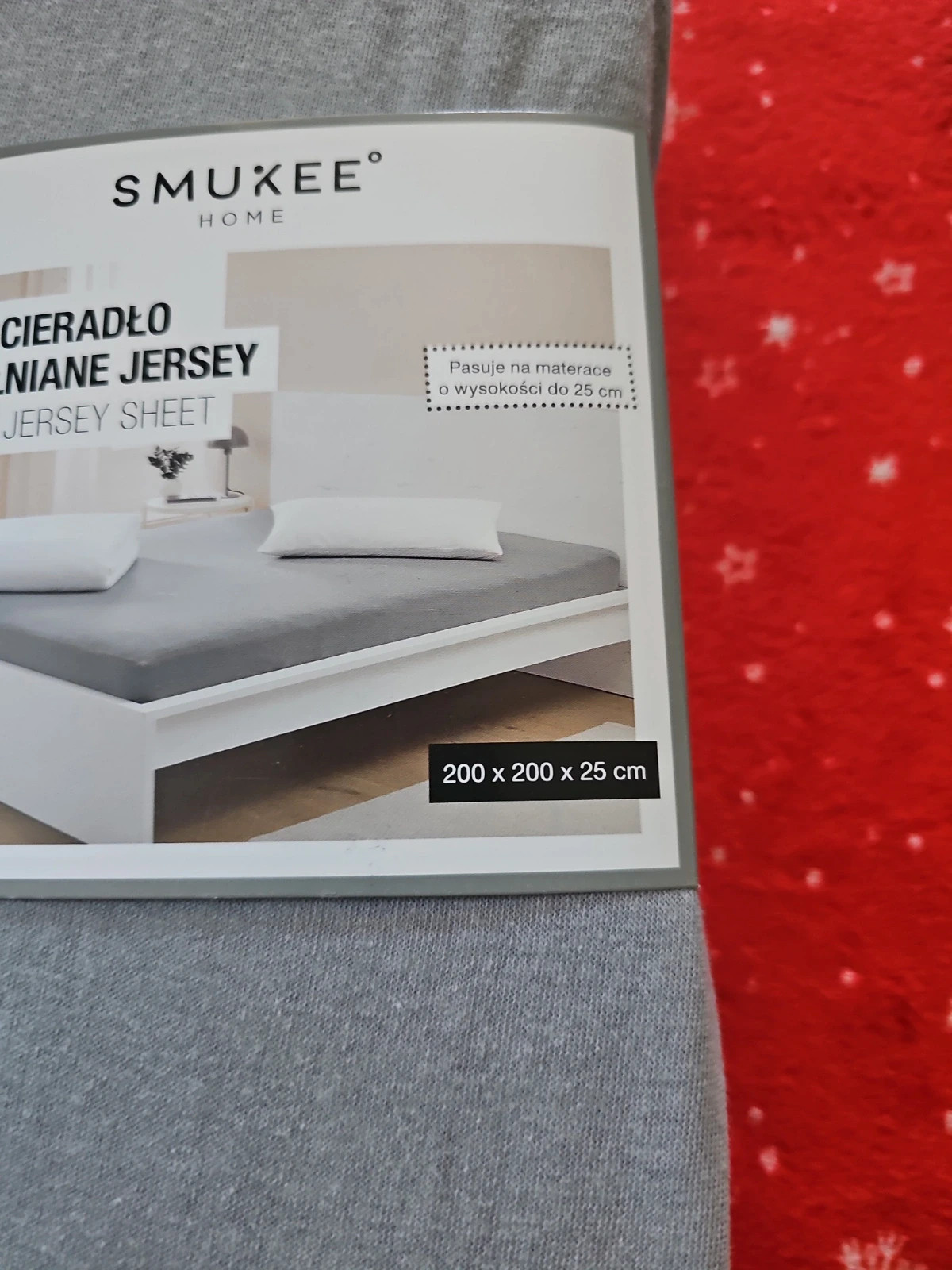 Smukee home prześcieradło bawełniane jersey 200x200x25  nowe