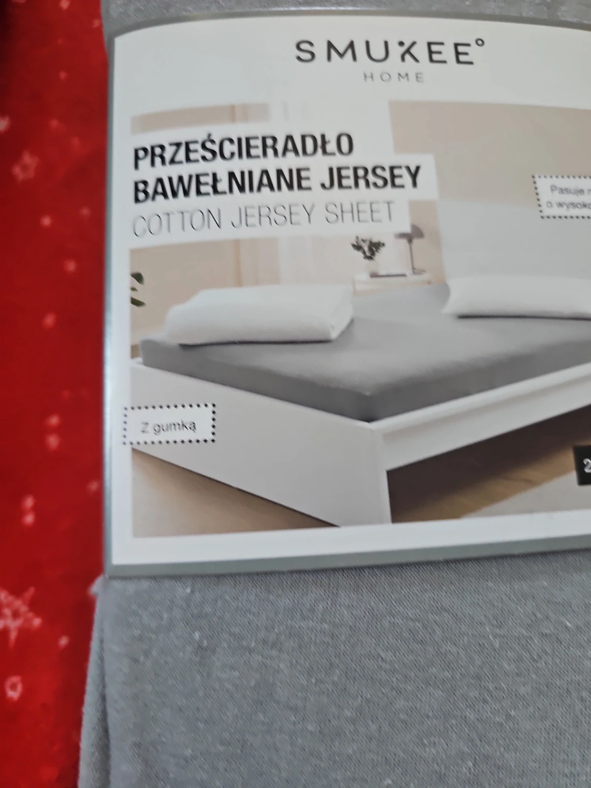 Smukee home prześcieradło bawełniane jersey 200x200x25  nowe